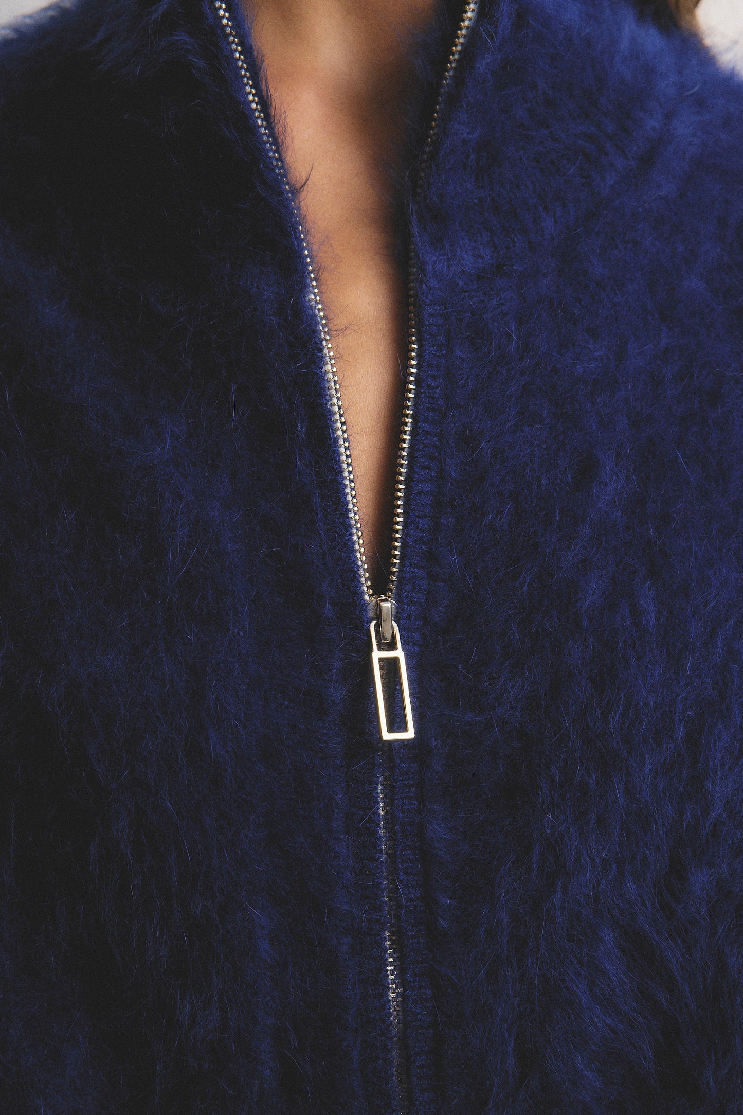 Felix Zip Cardigan - Navy