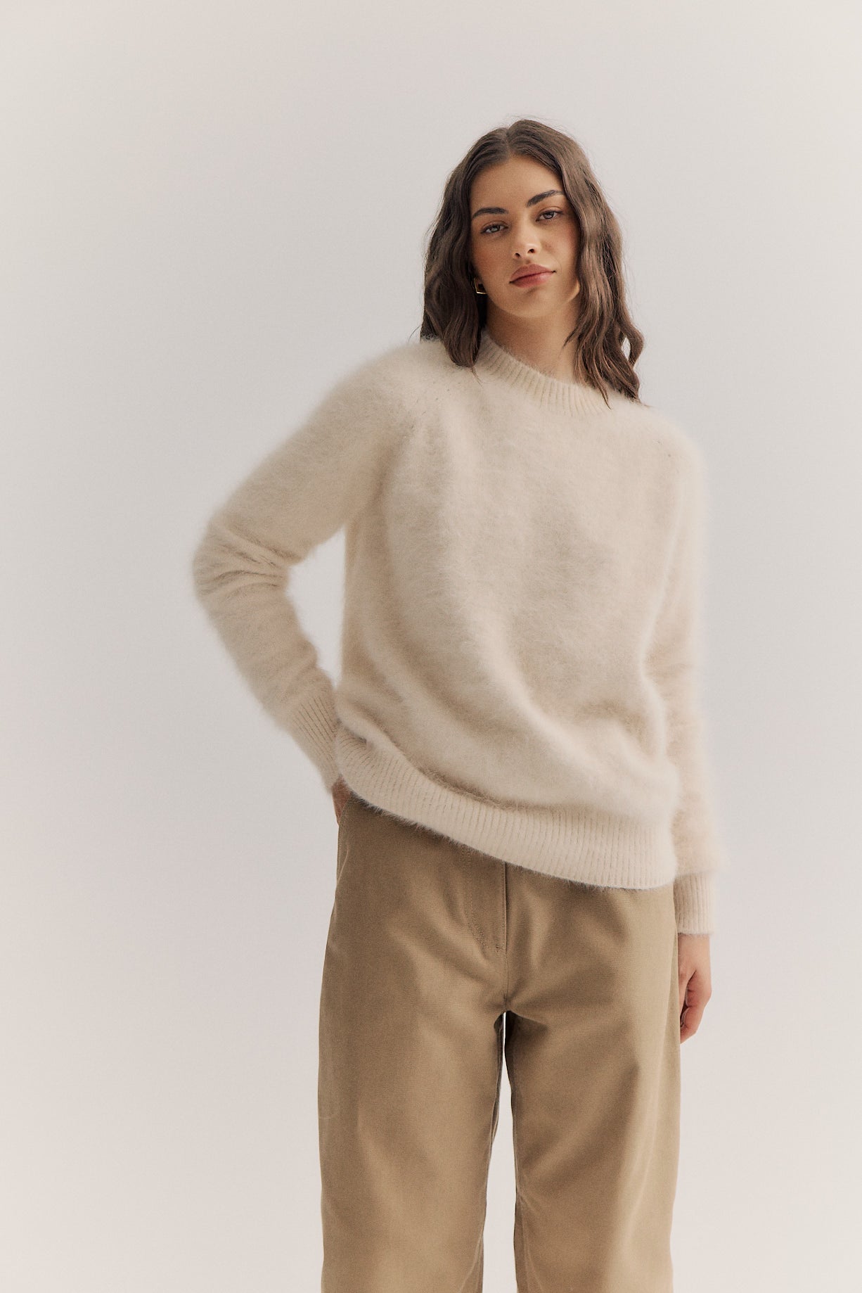 Adele Crew Neck Knit - Oatmeal