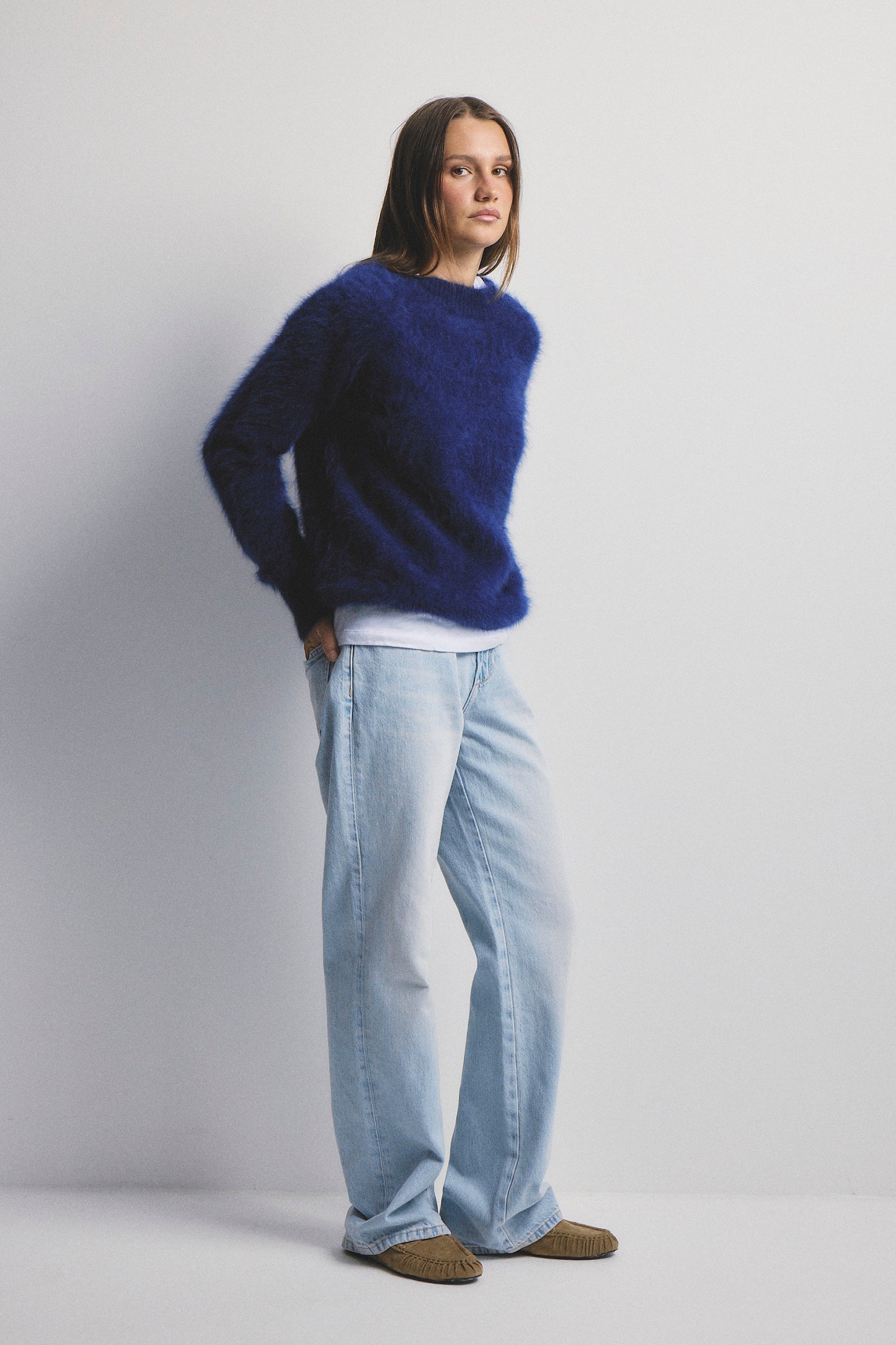 Adele Crew Neck Knit - Navy