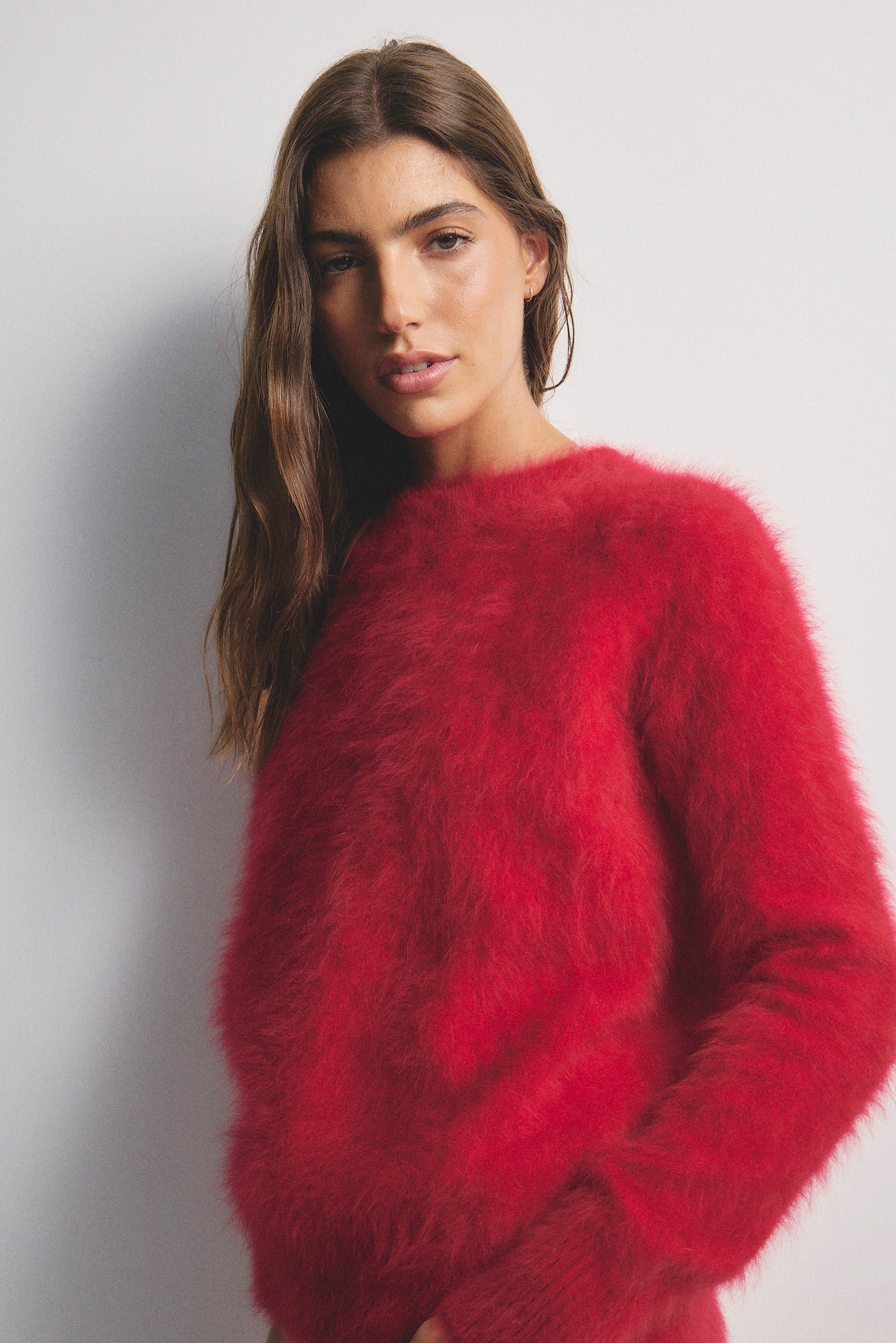 Adele Crew Neck Knit - Flame