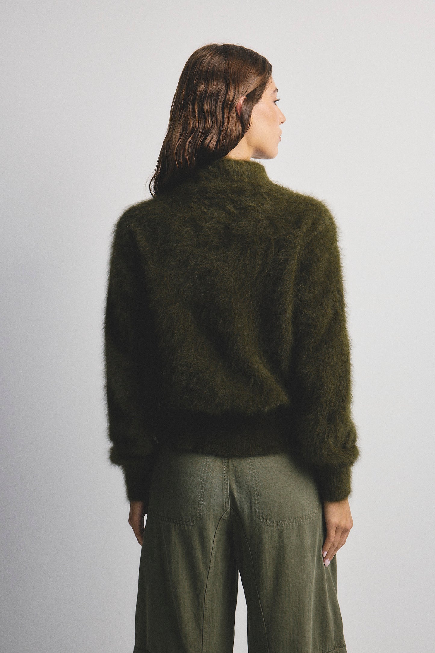 Felix Zip Cardigan - Moss