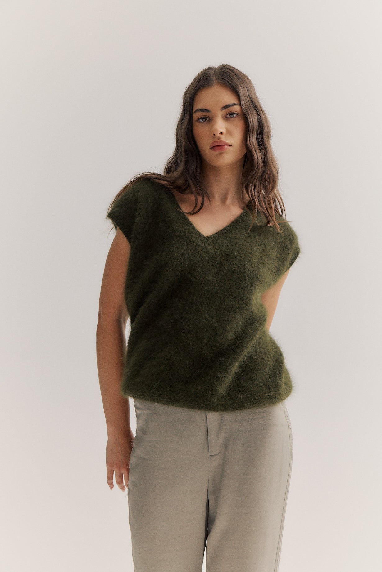 Ebony Vest - Moss