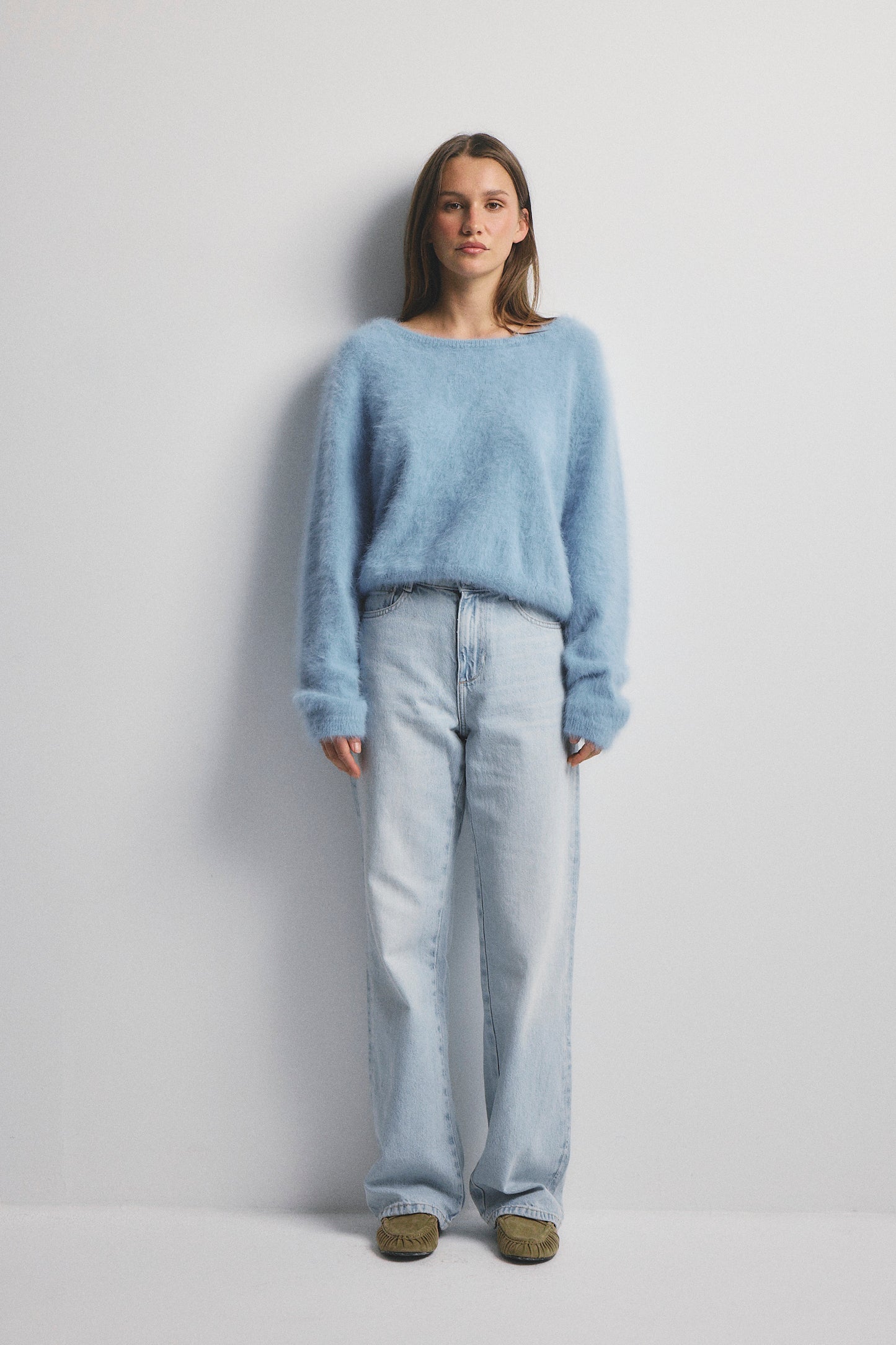 Stella Boat Neck Knit - Sky