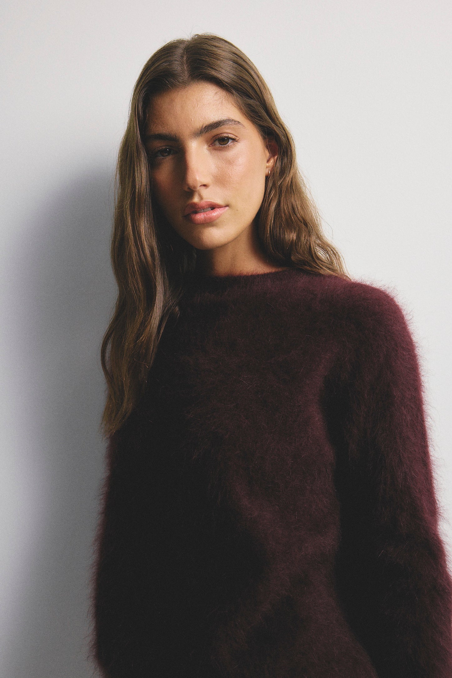 Adele Crew Neck Knit - Aubergine