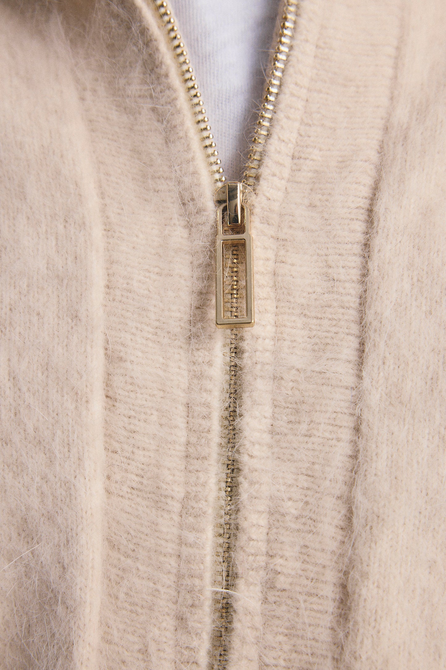 Felix Zip Cardigan - Oatmeal