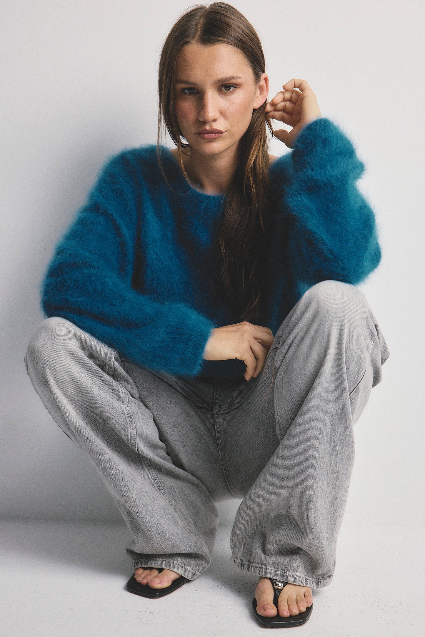 Stella Boat Neck Knit - Ocean