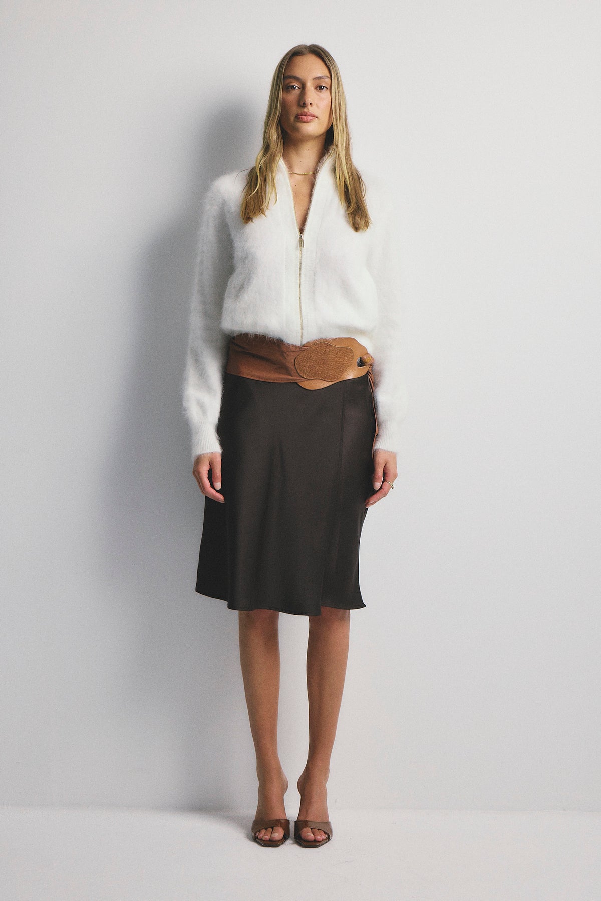 Felix Zip Cardigan - Snow