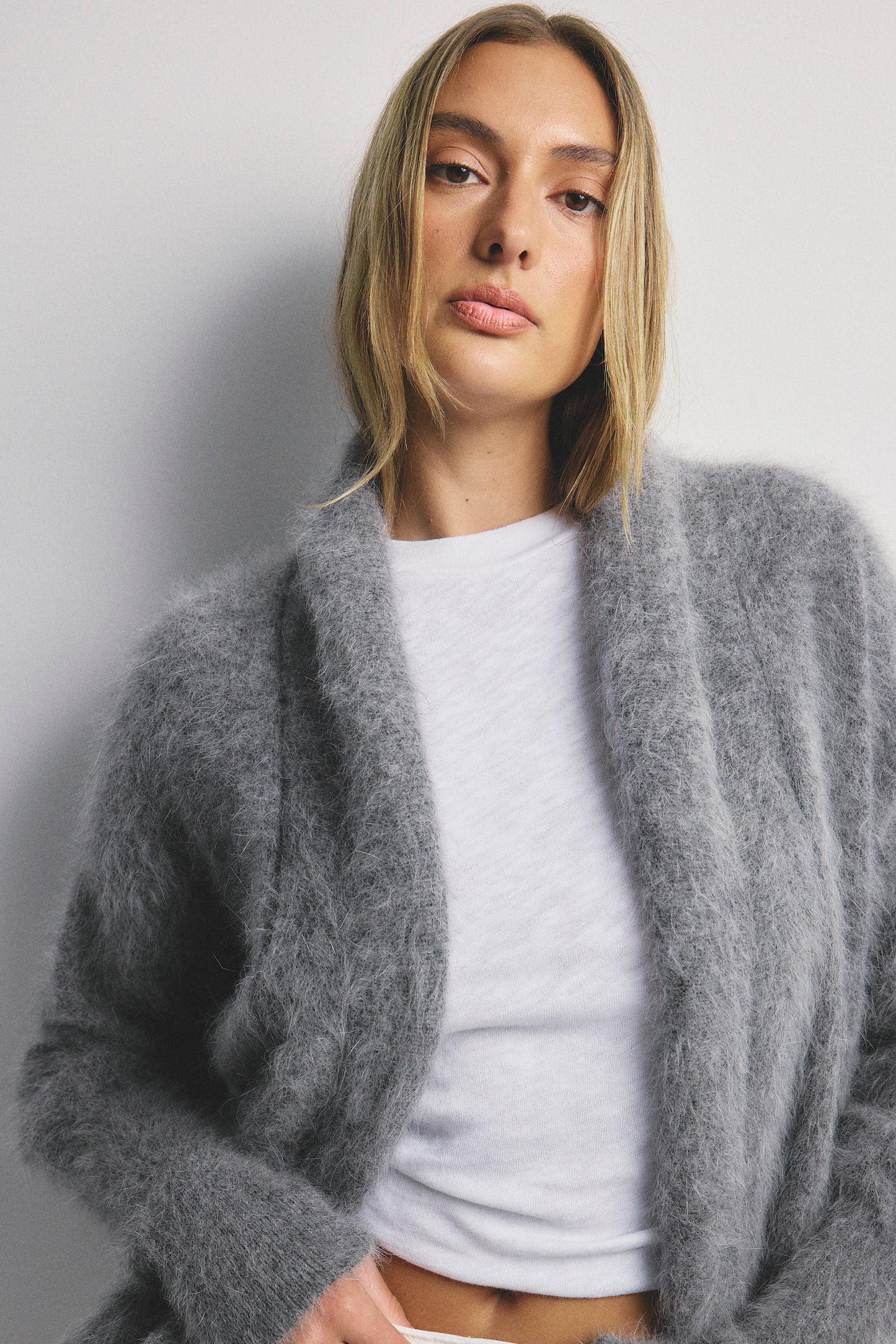 Zoe Open Cardigan - Charcoal