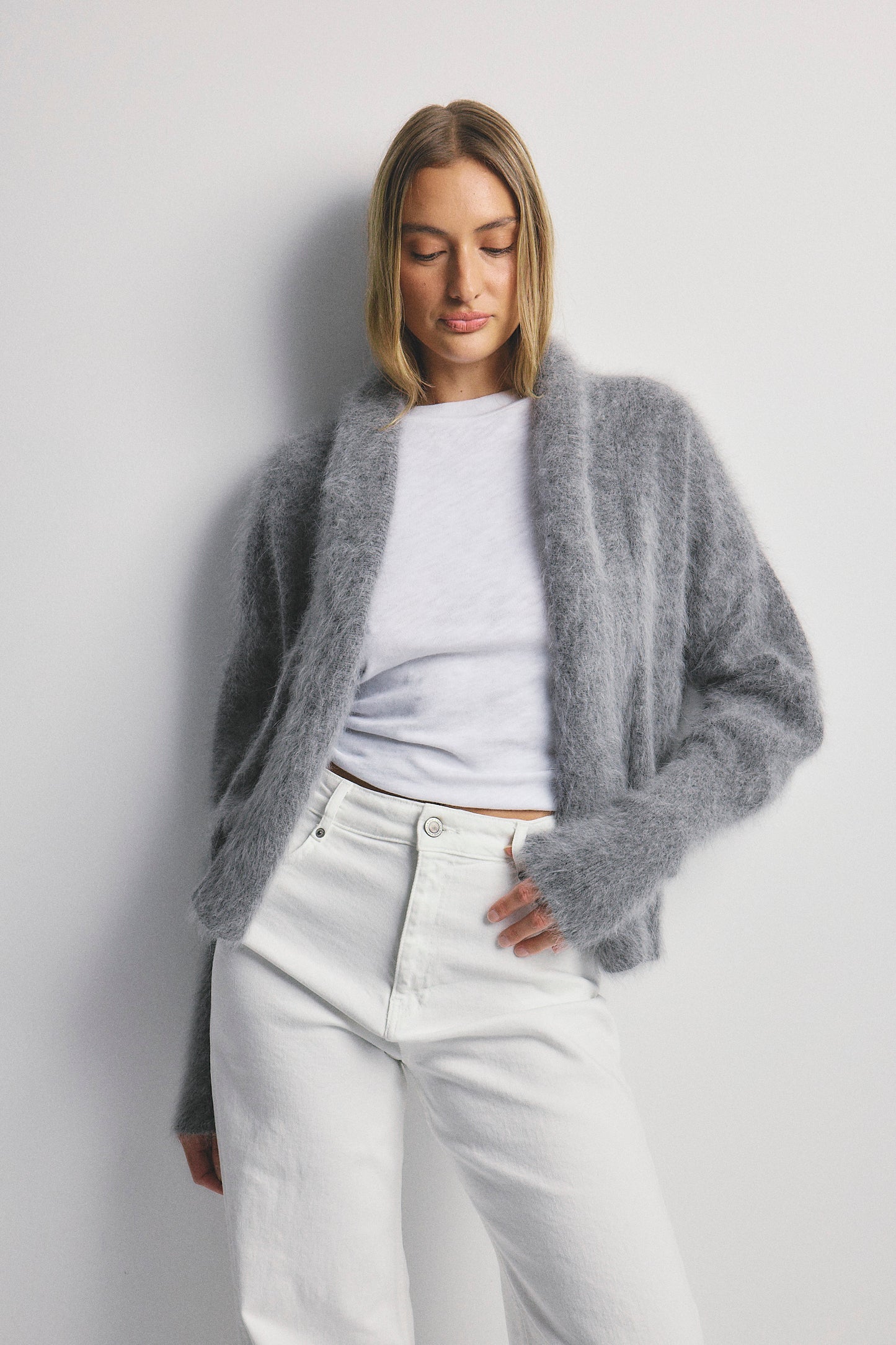 Zoe Open Cardigan - Charcoal