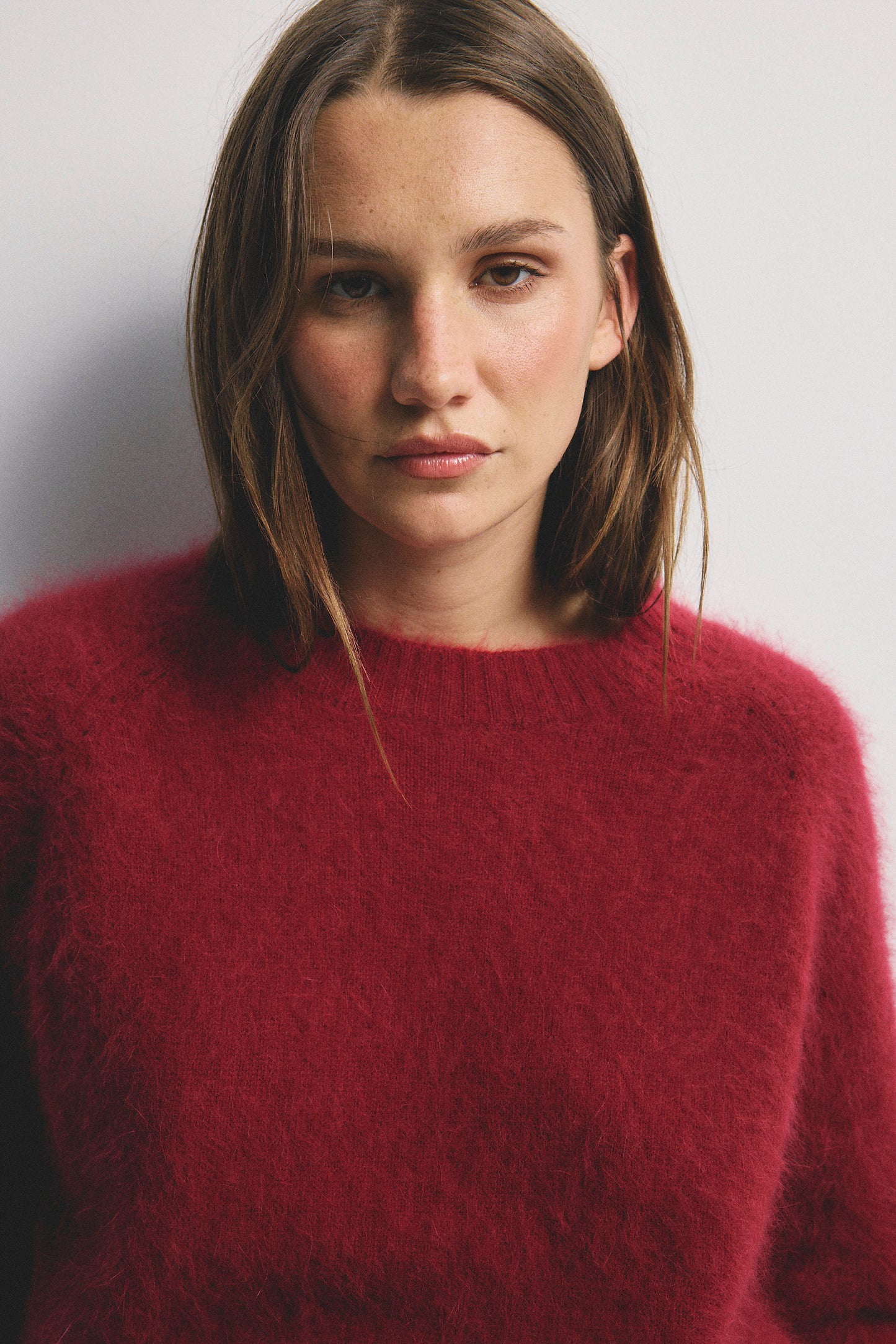 Adele Crew Neck Knit - Cerise