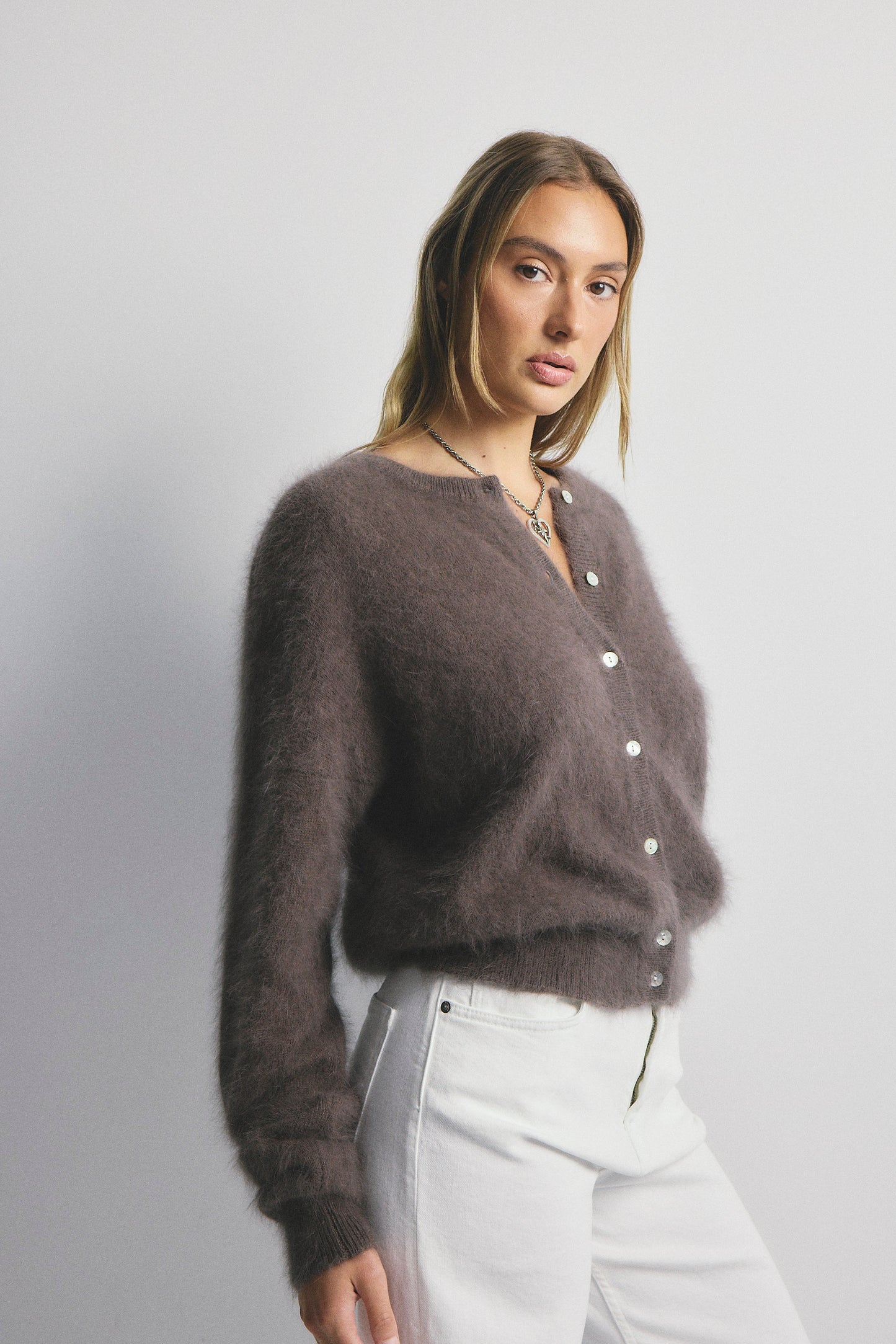 Frankie Crew Cardigan - Drift