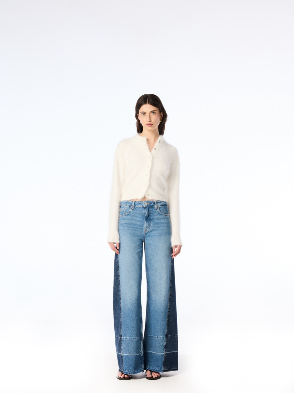 Bella Button up Cardigan - Snow