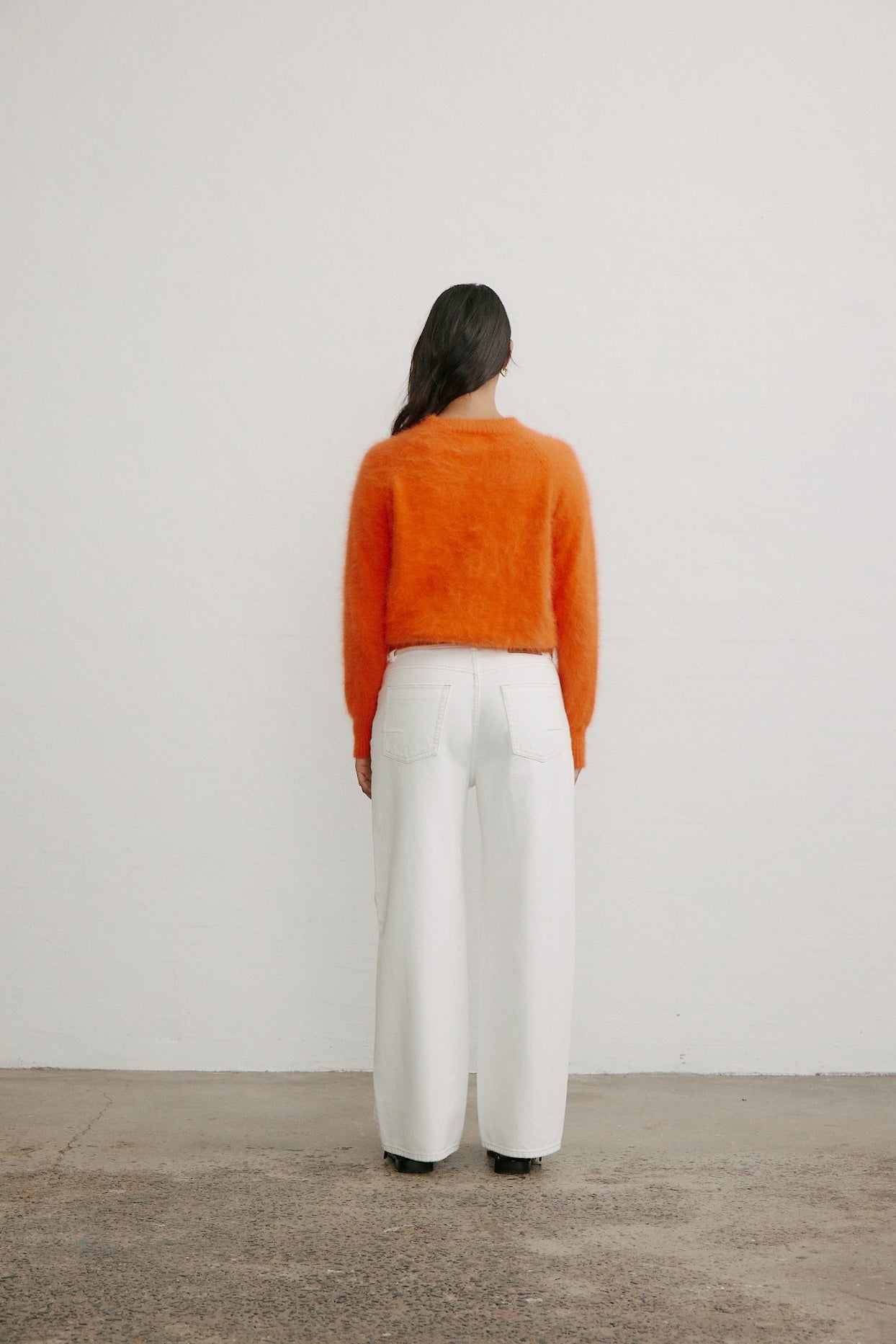 Adele Crew Neck Knit - Tangerine