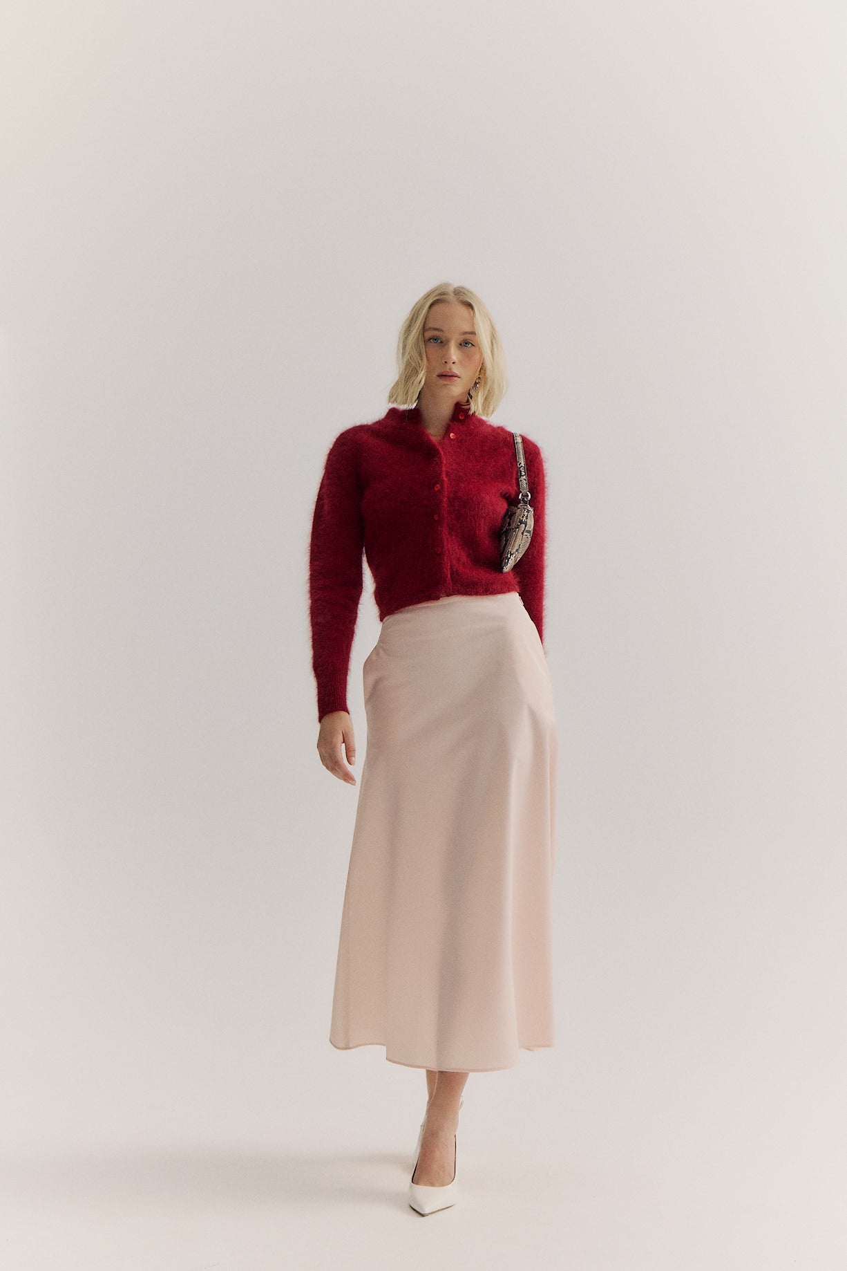 Bella Button up Cardigan - Merlot