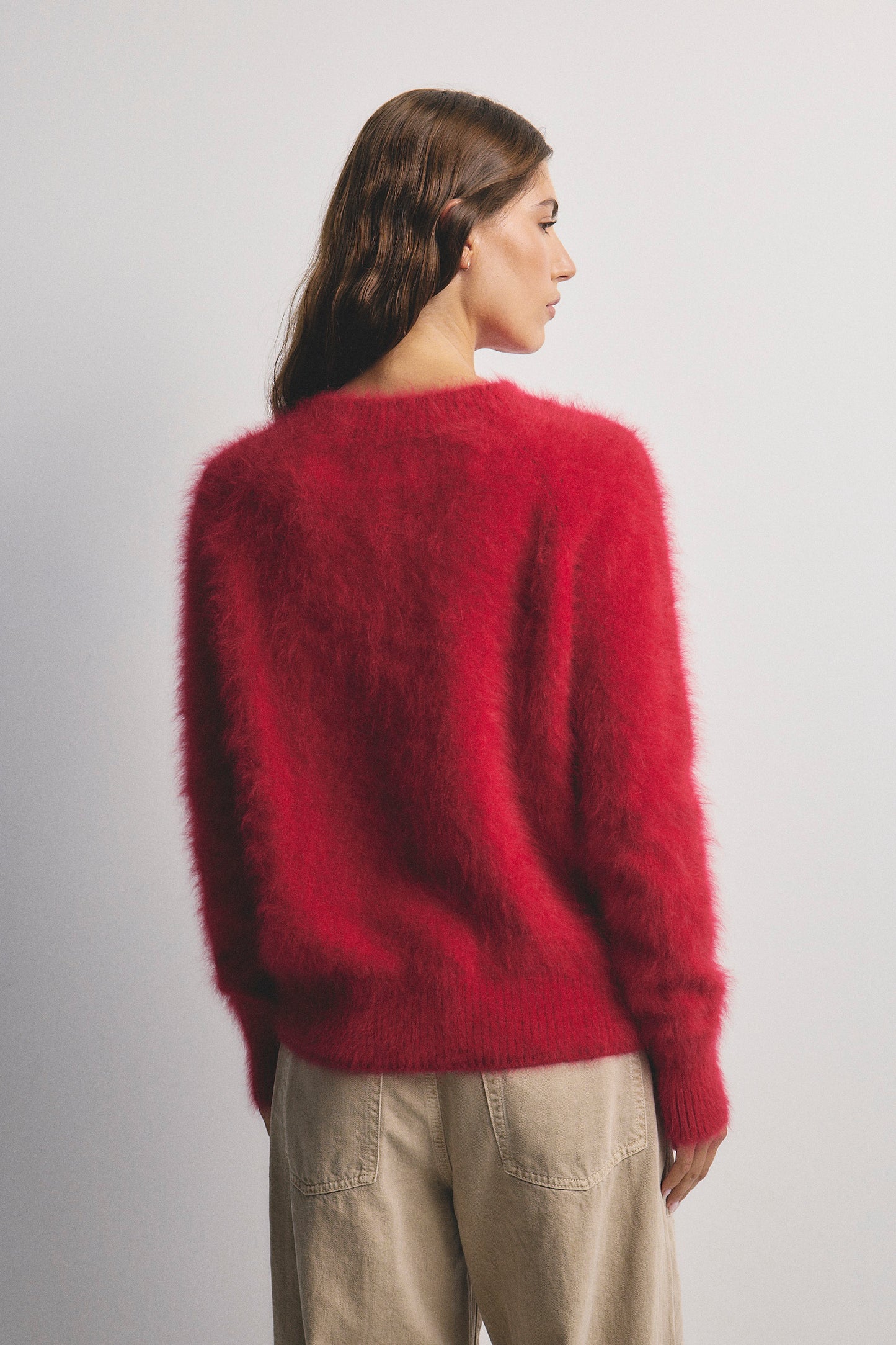 Adele Crew Neck Knit - Flame