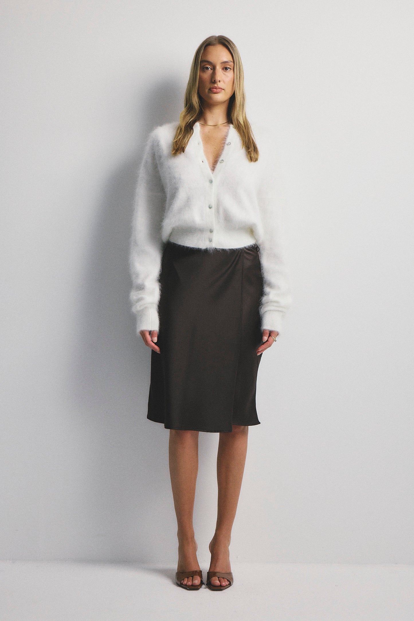 Frankie Crew Cardigan - Snow
