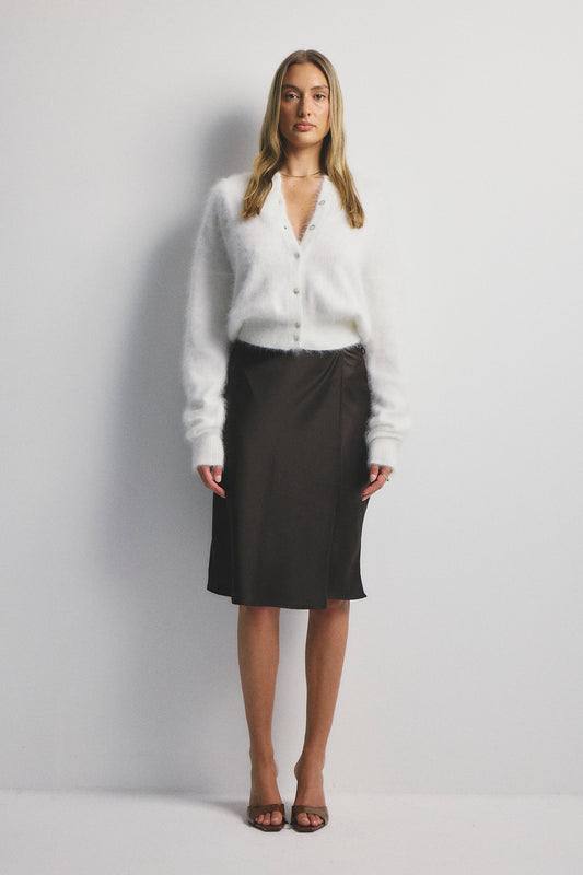 Frankie Crew Cardigan - Snow