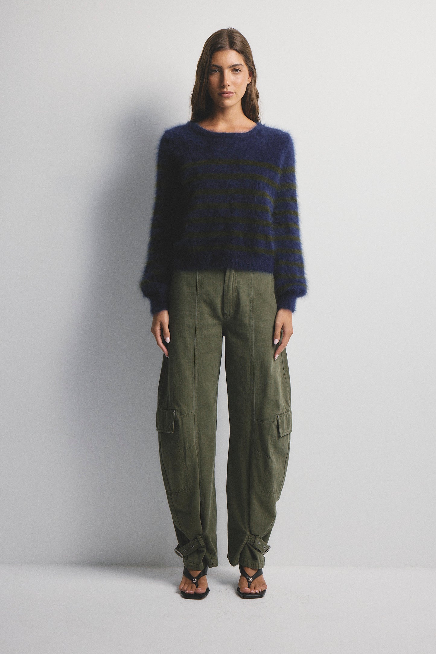 Tara Stripe Knit - Navy