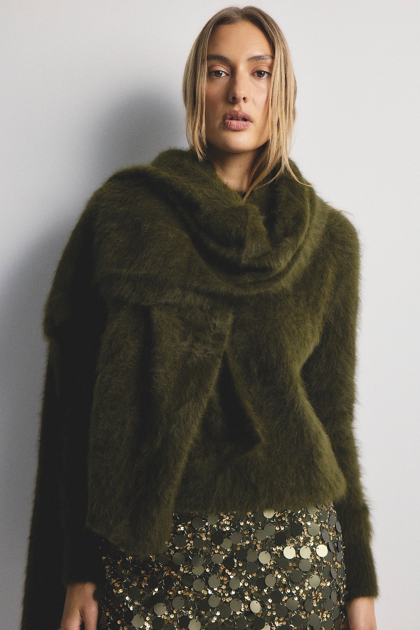 Adele Crew Neck Knit - Moss