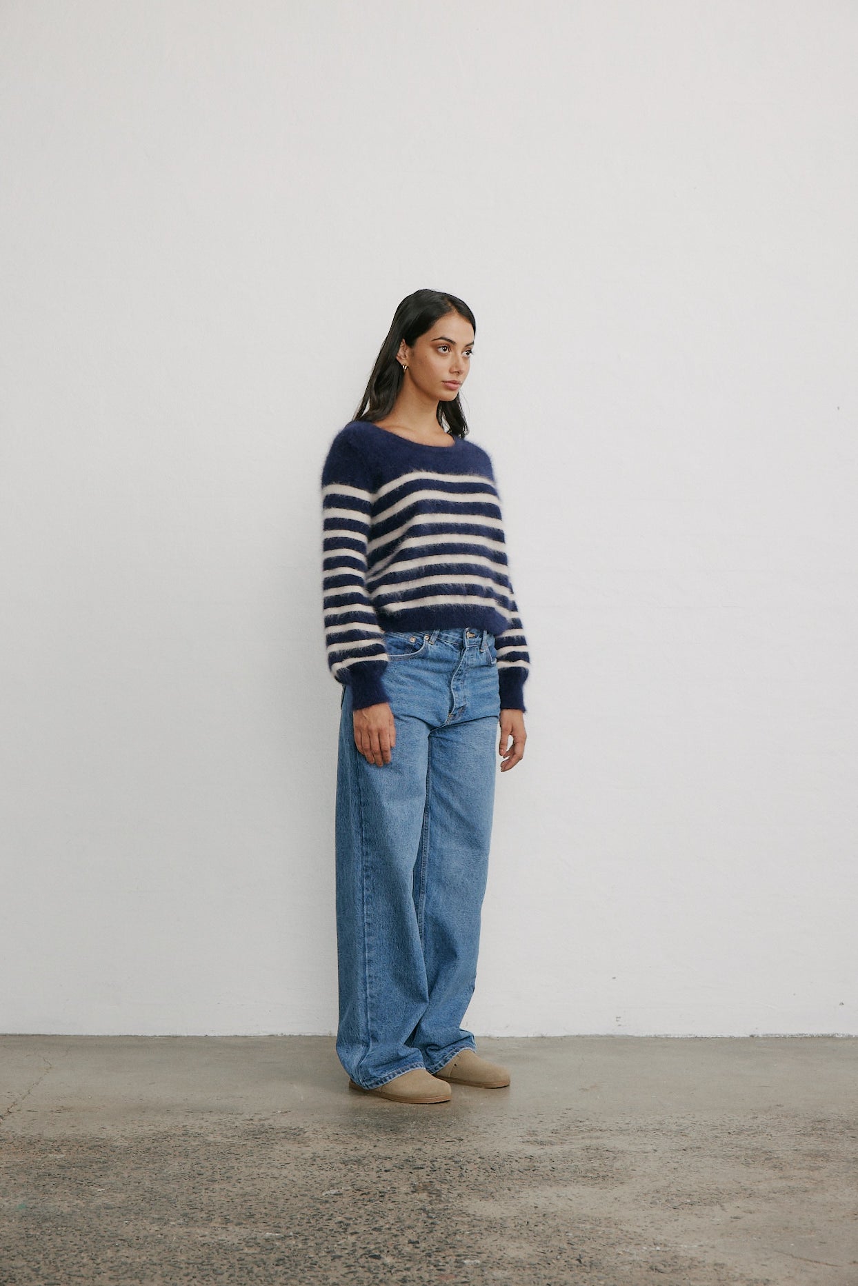 Tara Stripe Knit - Midnight