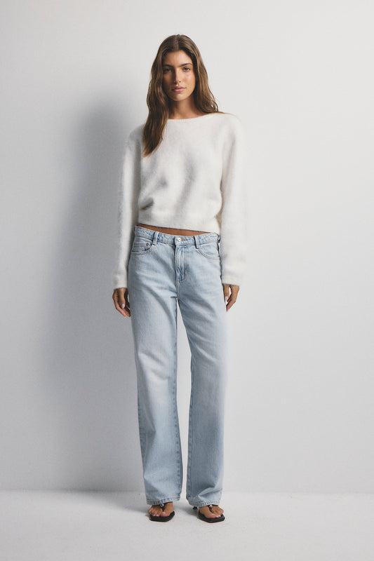 Stella Boat Neck Knit - Snow