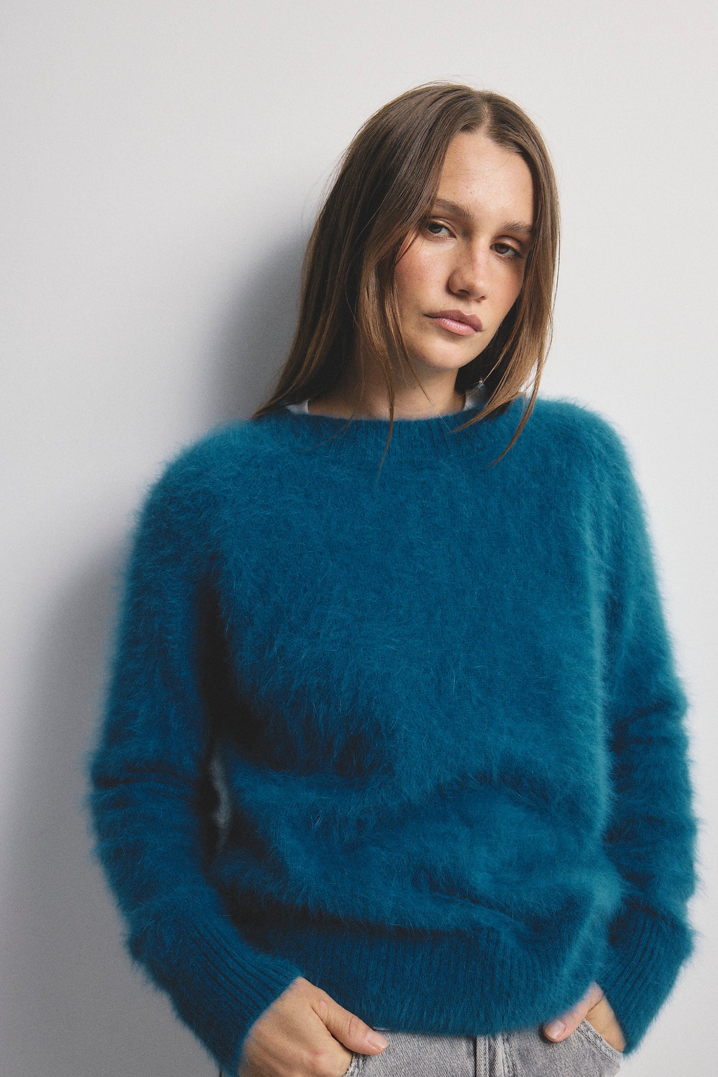 Adele Crew Neck Knit - Ocean