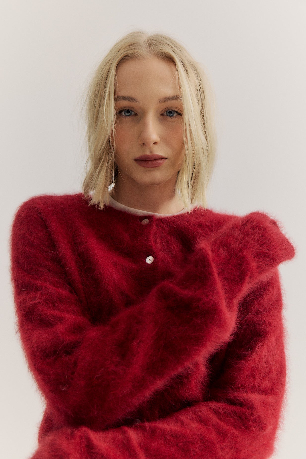 Frankie Crew Cardigan - Merlot