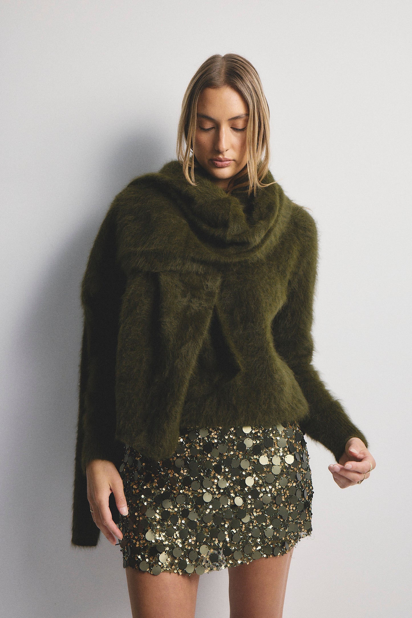 Adele Crew Neck Knit - Moss