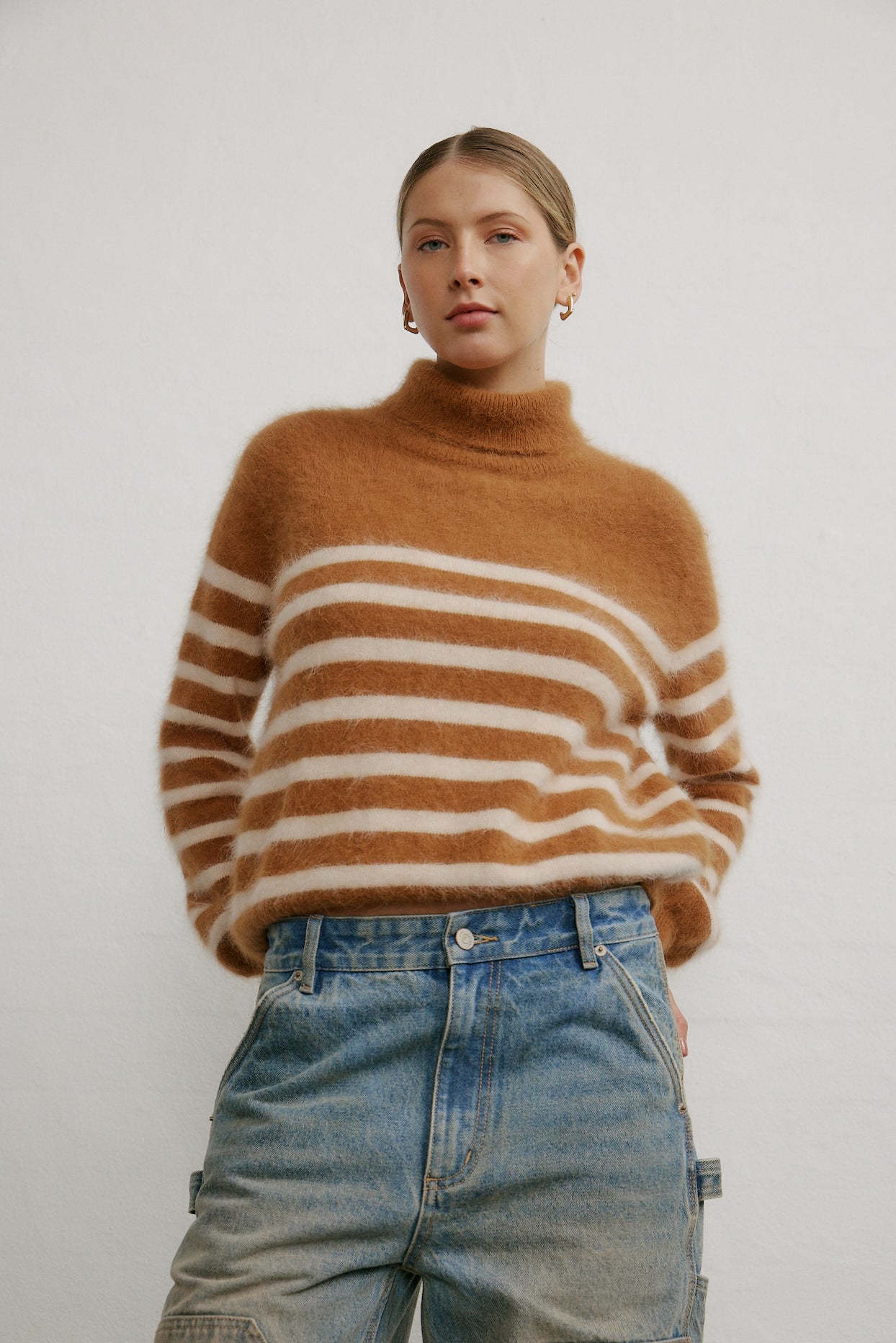 Tessa Roll Neck Knit - Caramel