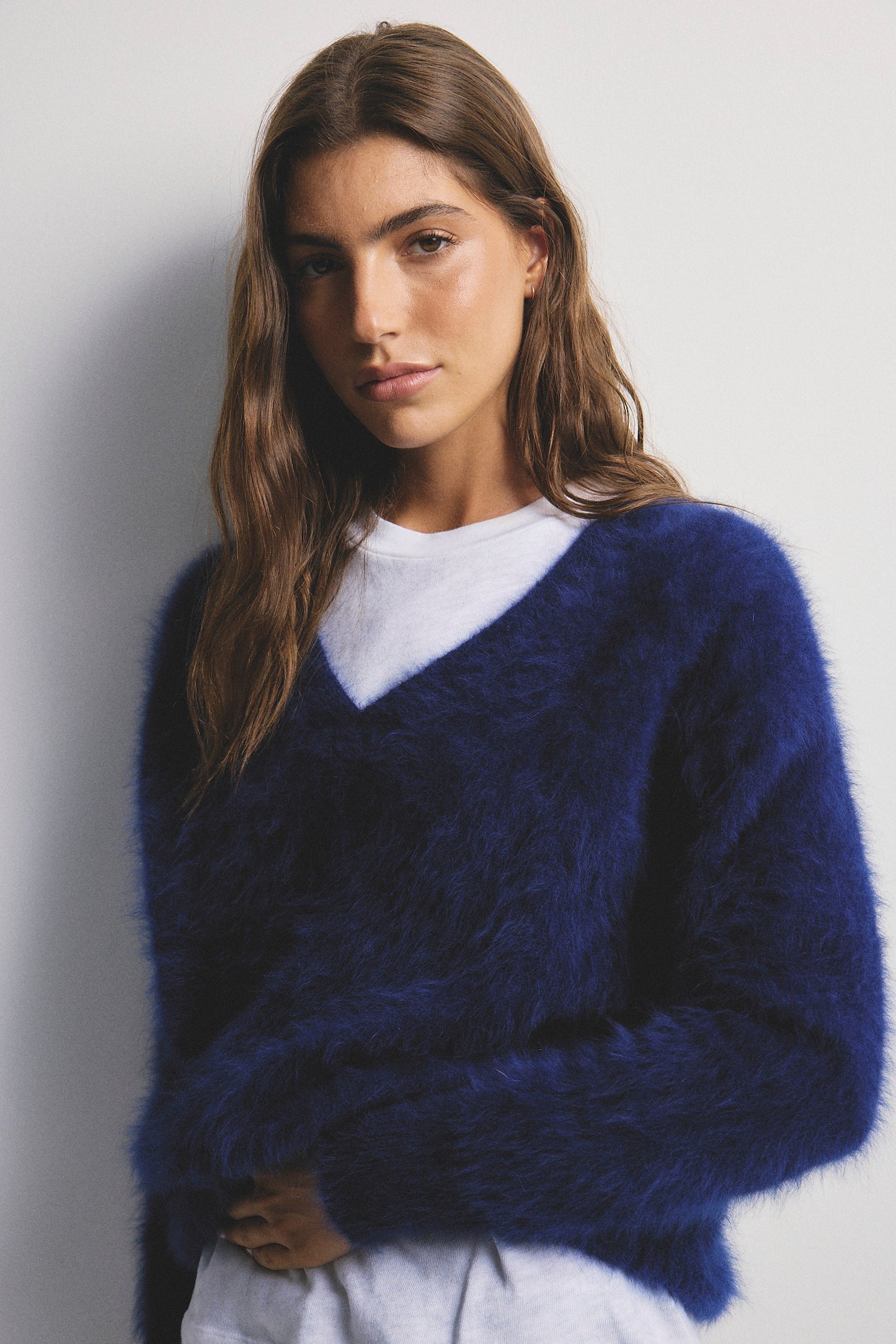Olivia V-Neck Knit - Navy
