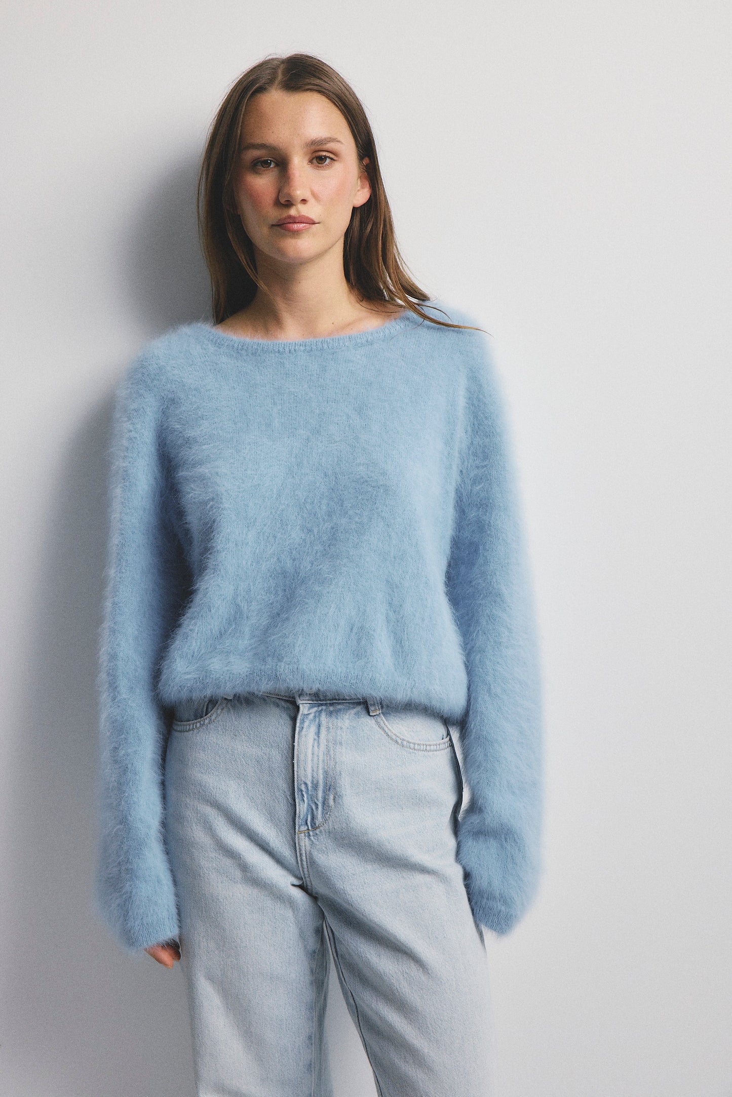 Stella Boat Neck Knit - Sky