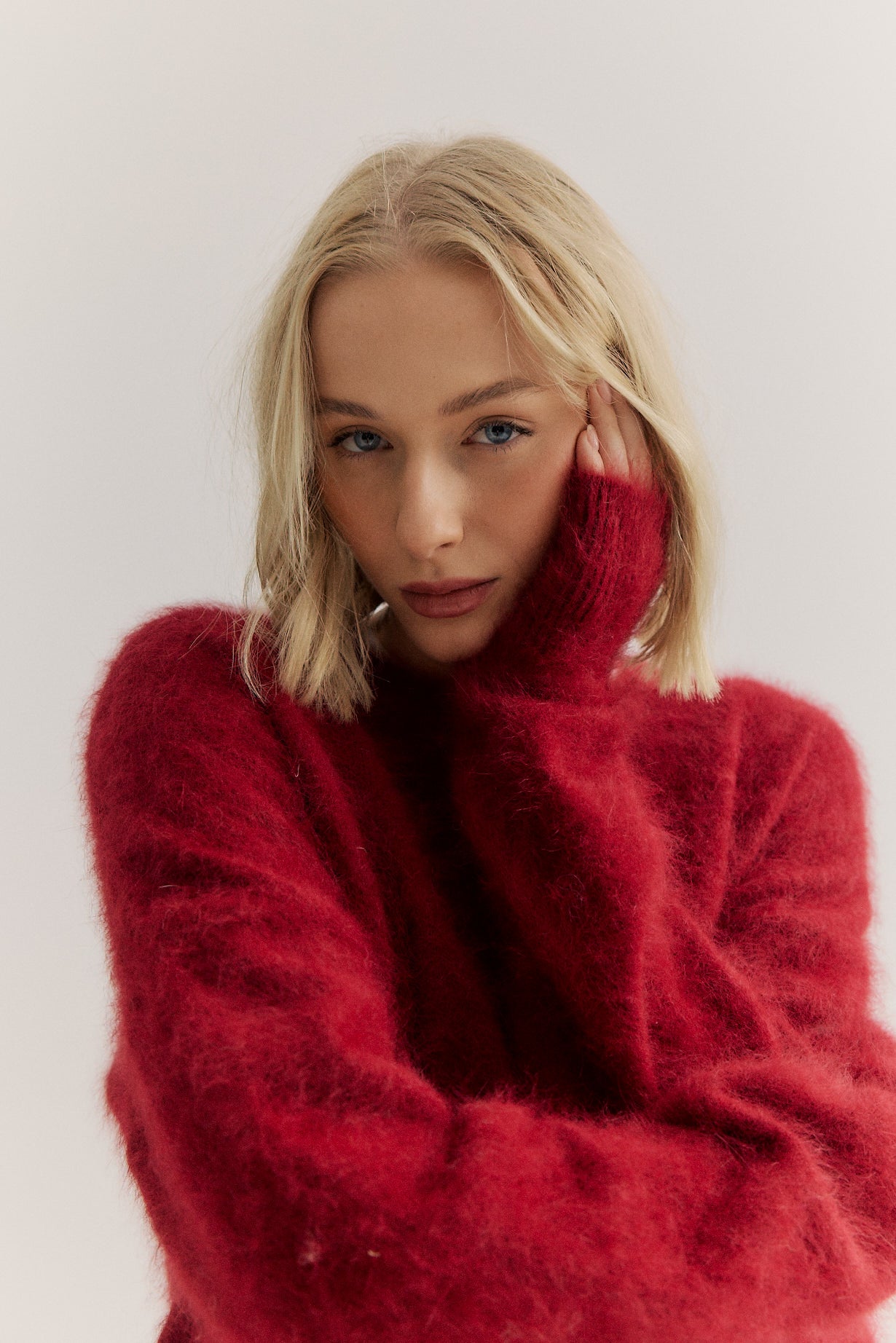 Frankie Crew Cardigan - Merlot