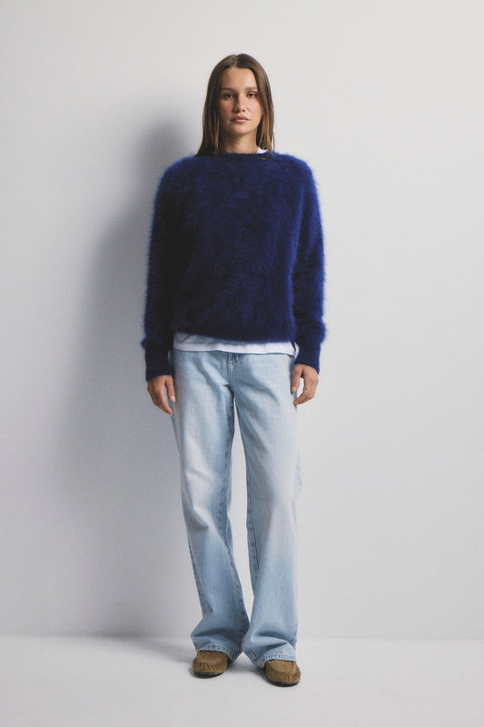 Adele Crew Neck Knit - Navy