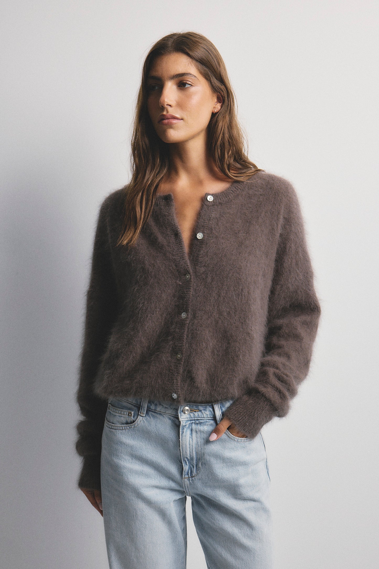 Frankie Crew Cardigan - Drift