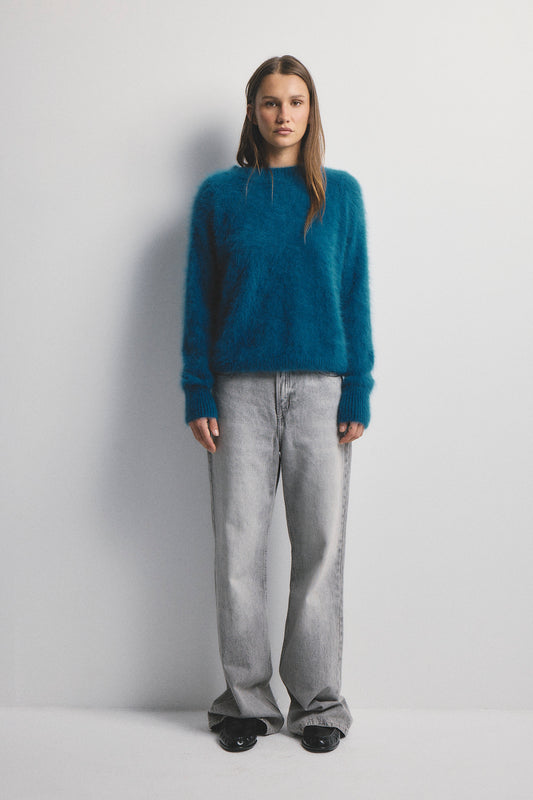 Adele Crew Neck Knit - Ocean