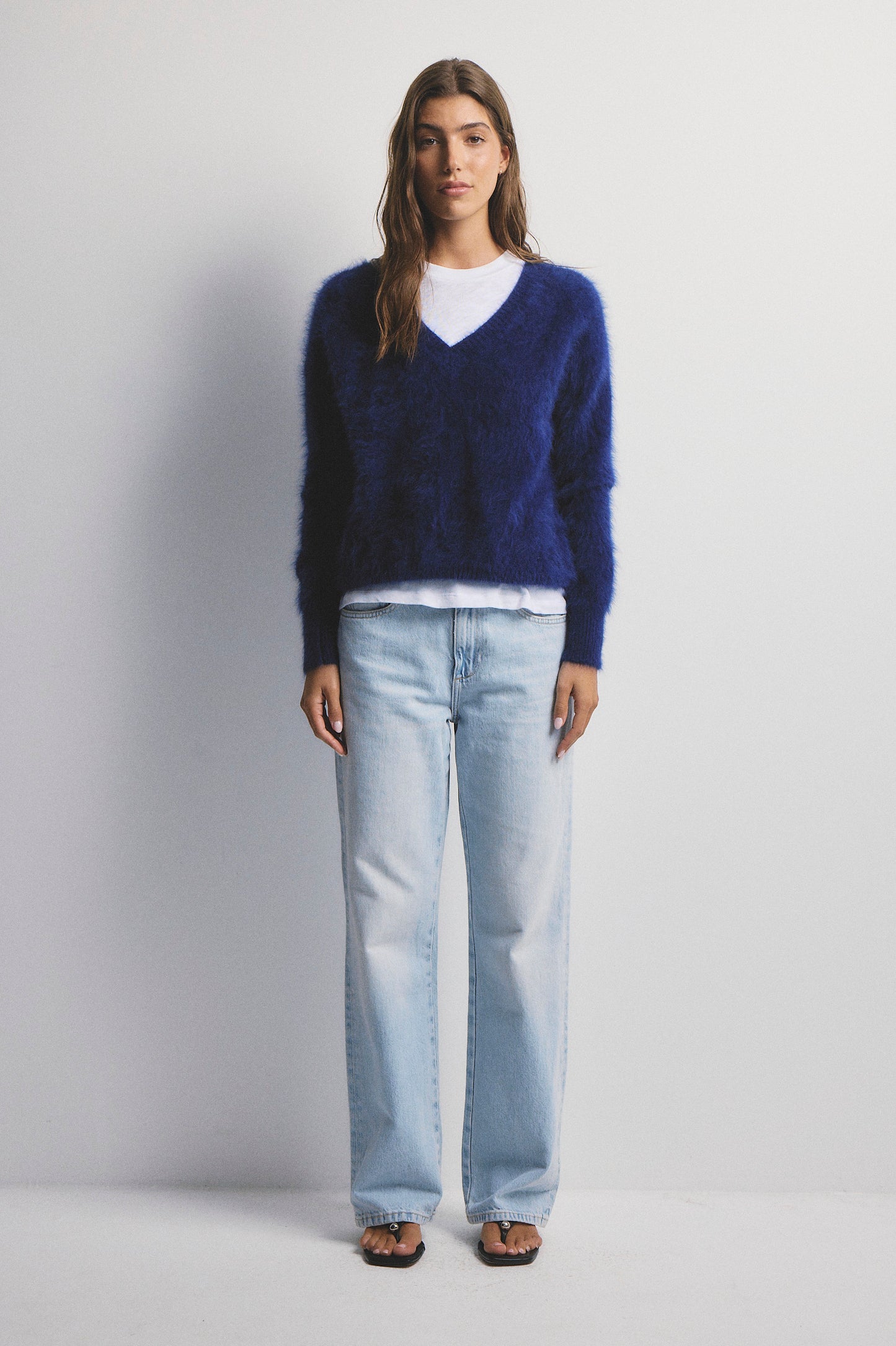 Olivia V-Neck Knit - Navy