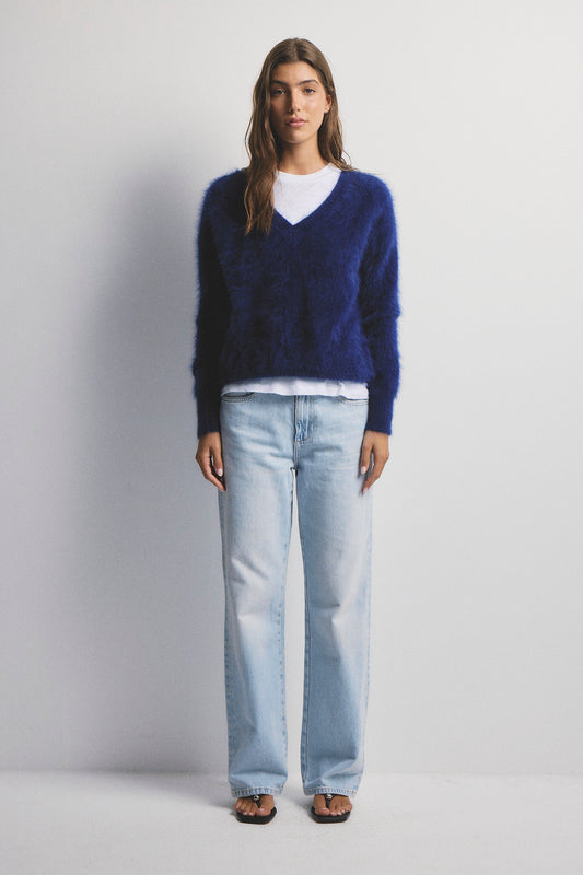 Olivia V-Neck Knit - Navy