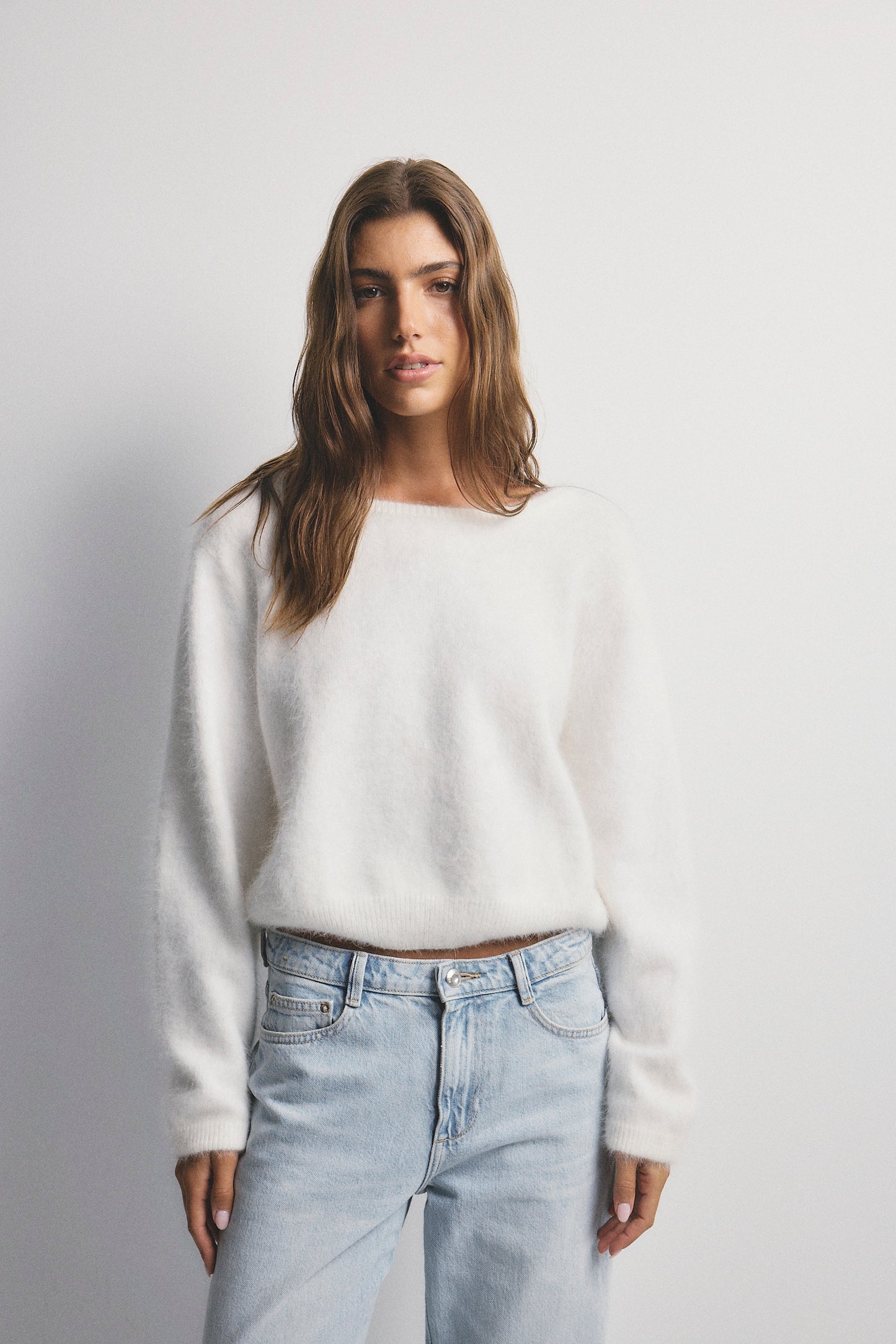Stella Boat Neck Knit - Snow