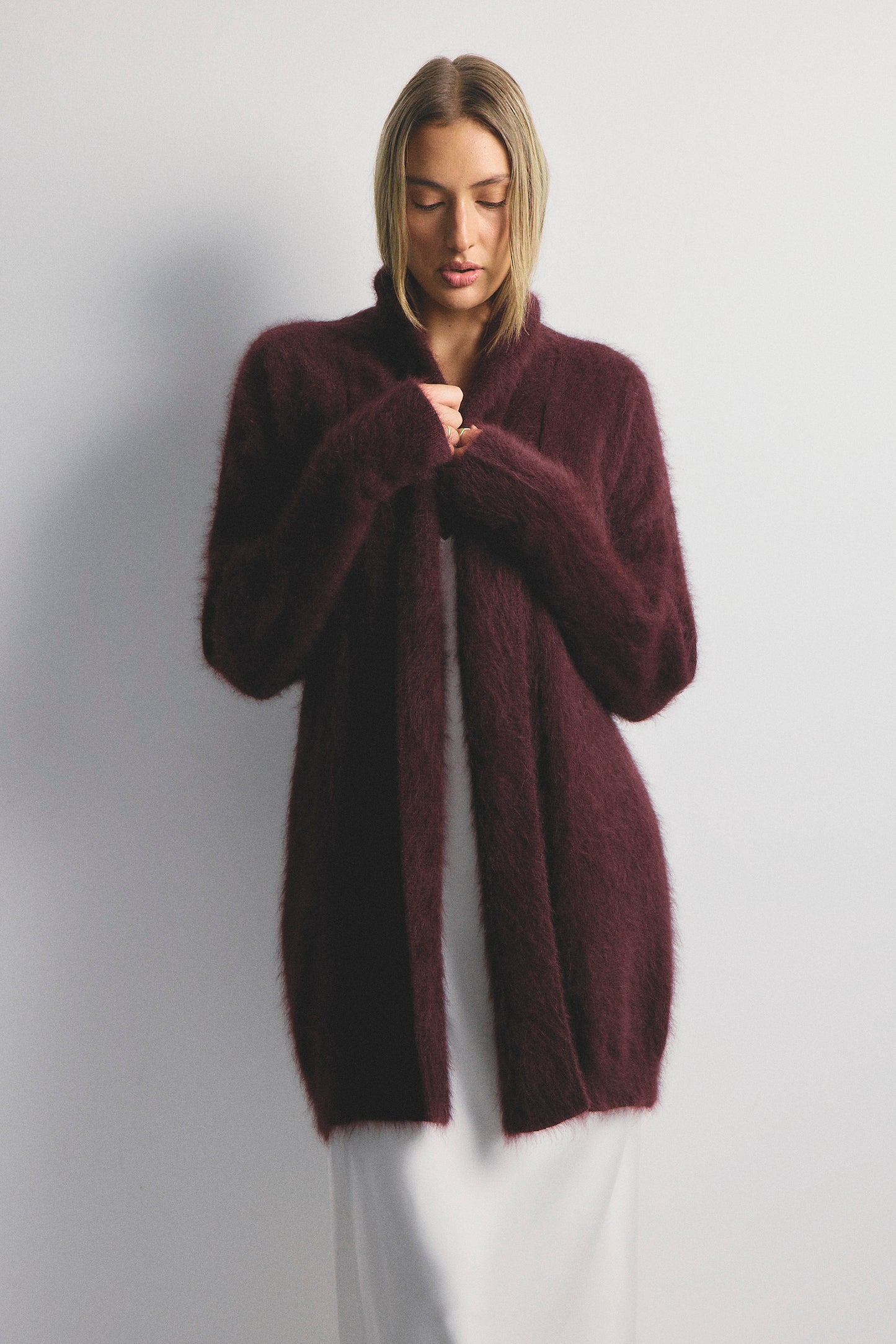 Sophia Cardigan - Aubergine