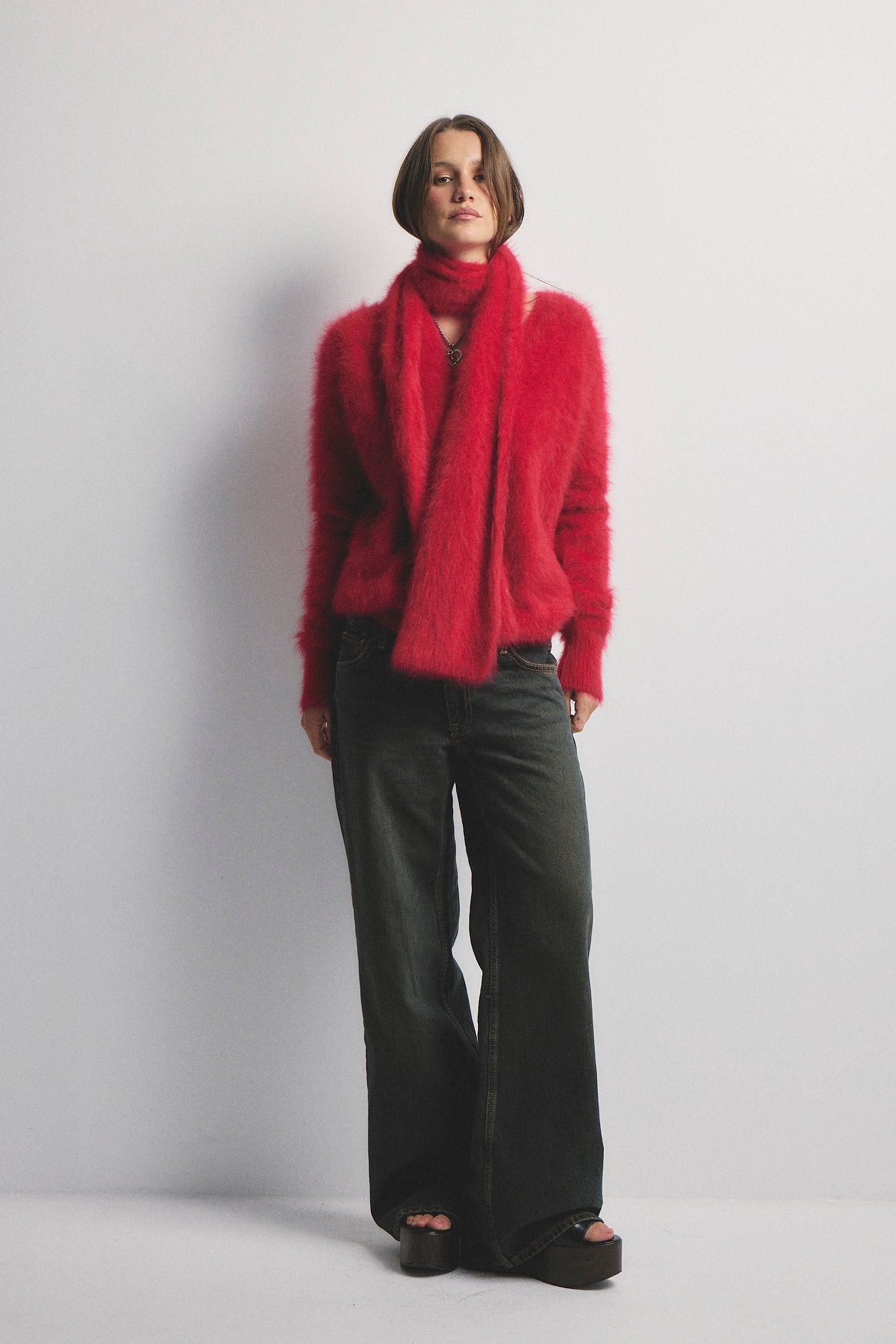 Olivia V-Neck Knit - Flame