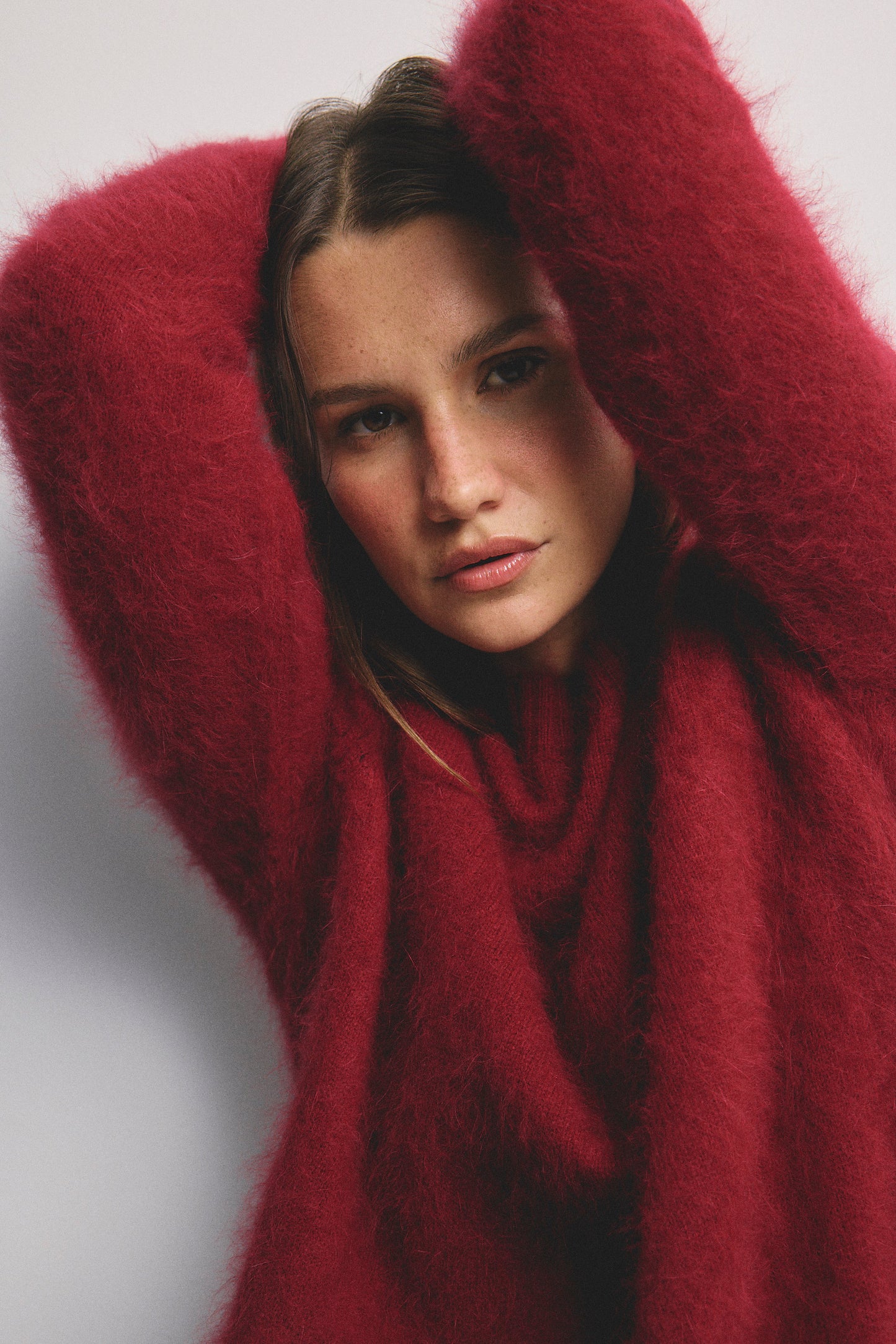 Adele Crew Neck Knit - Cerise
