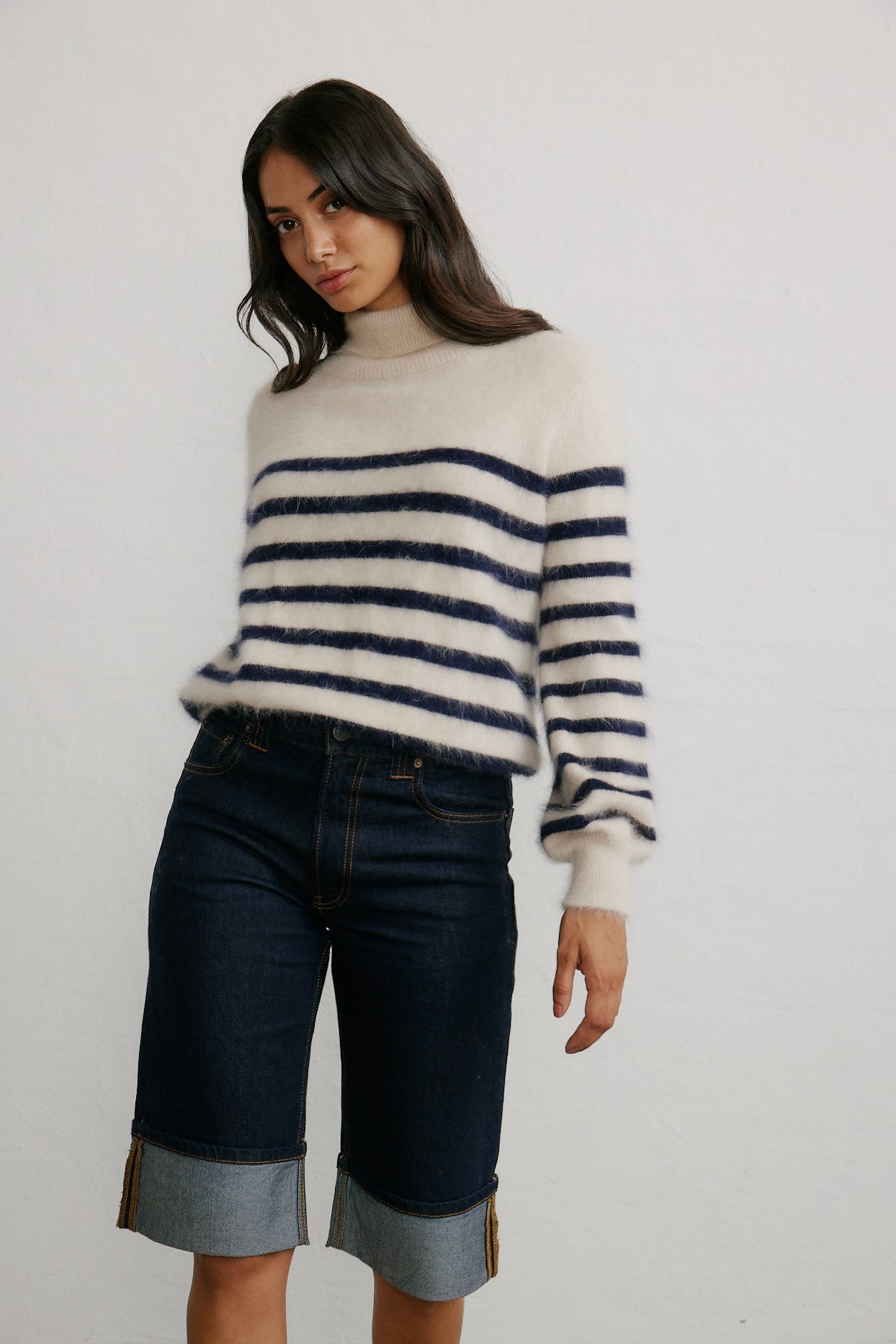 Tessa Roll Neck Knit - Oatmeal