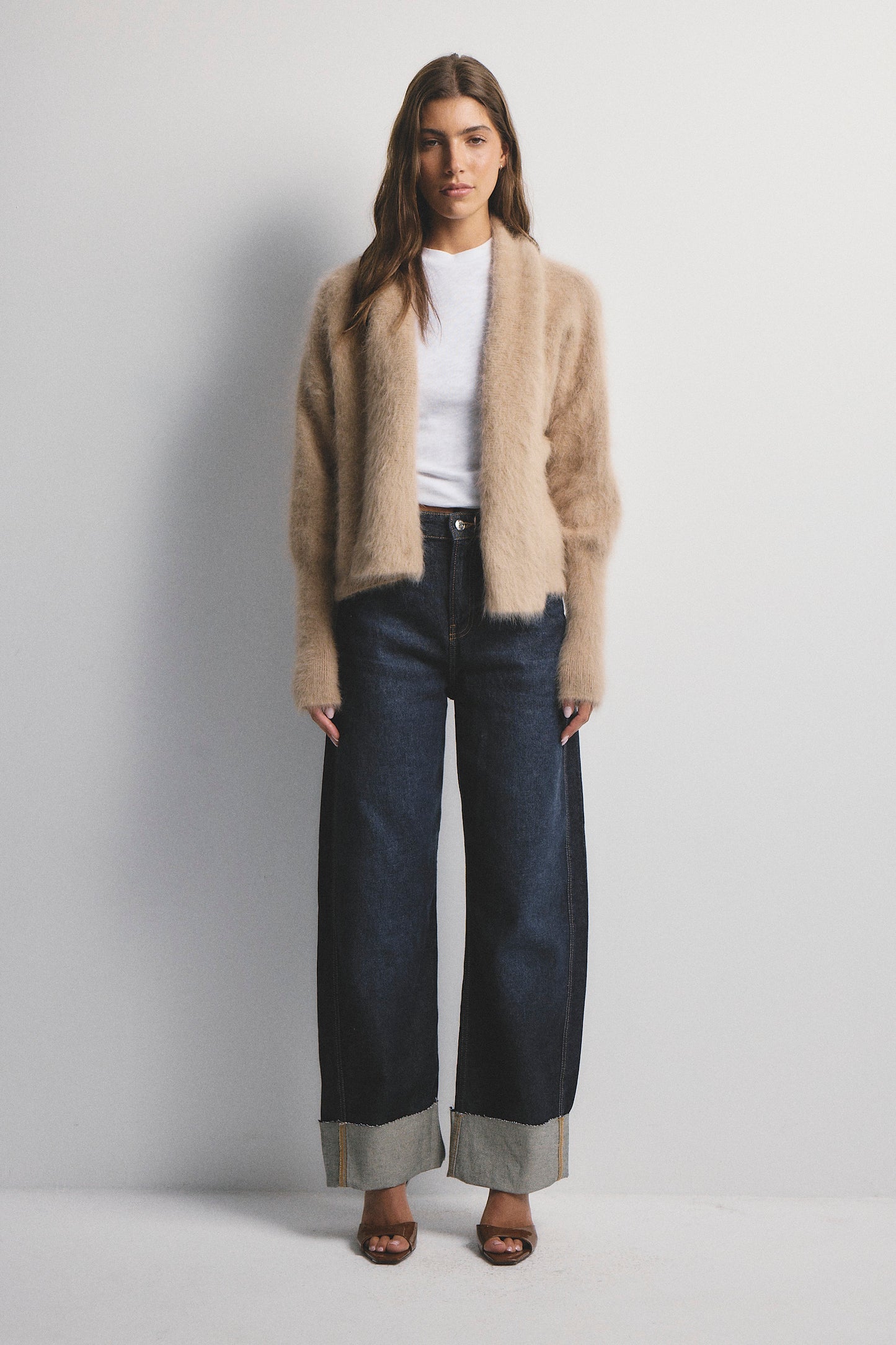 Zoe Open Cardigan - Latte