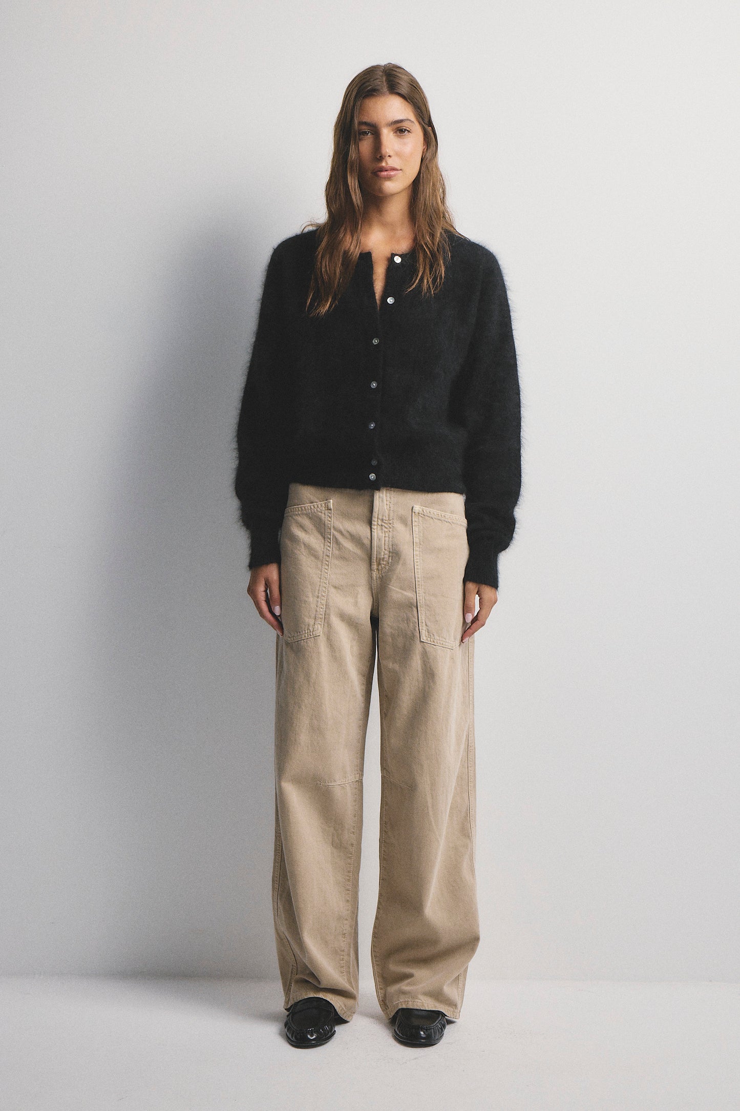 Frankie Crew Cardigan - Black