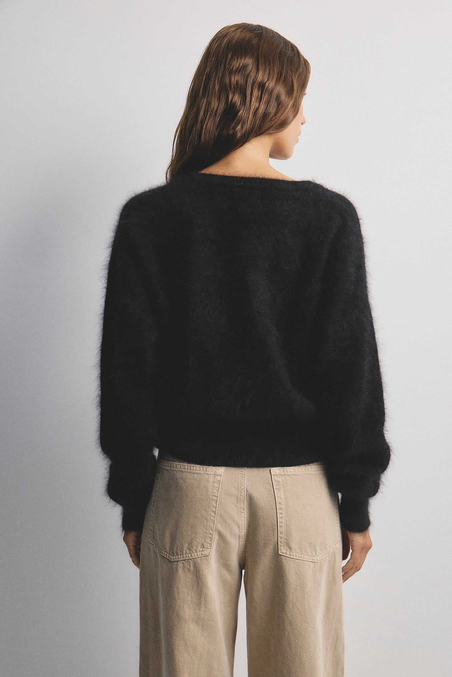 Frankie Crew Cardigan - Black