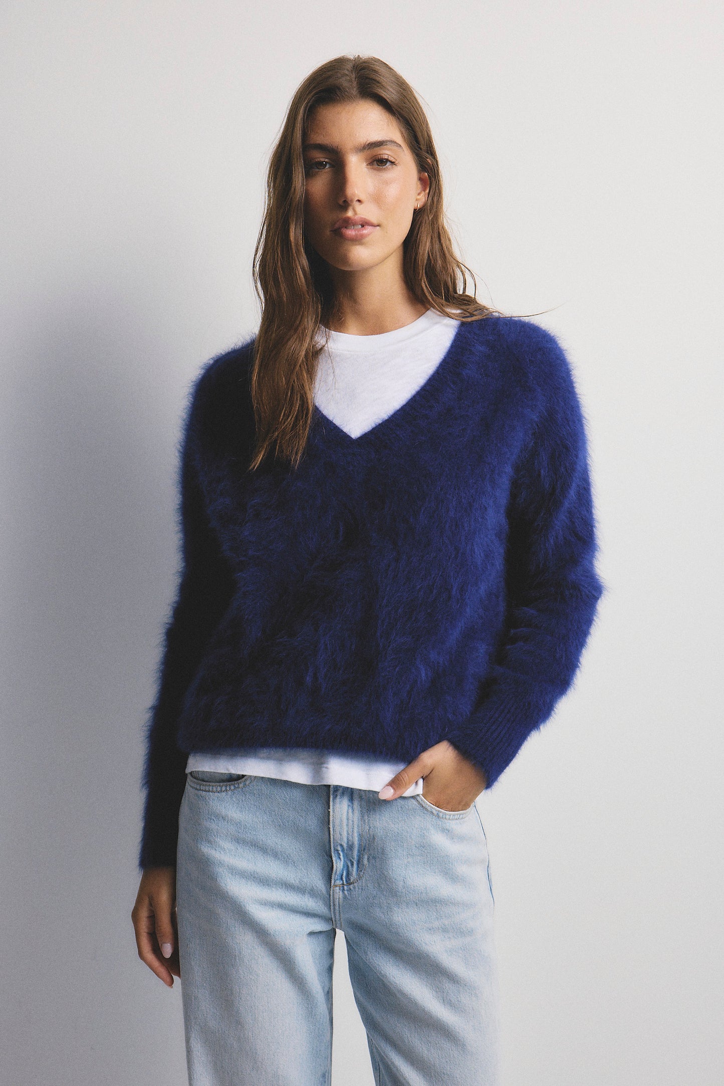 Olivia V-Neck Knit - Navy
