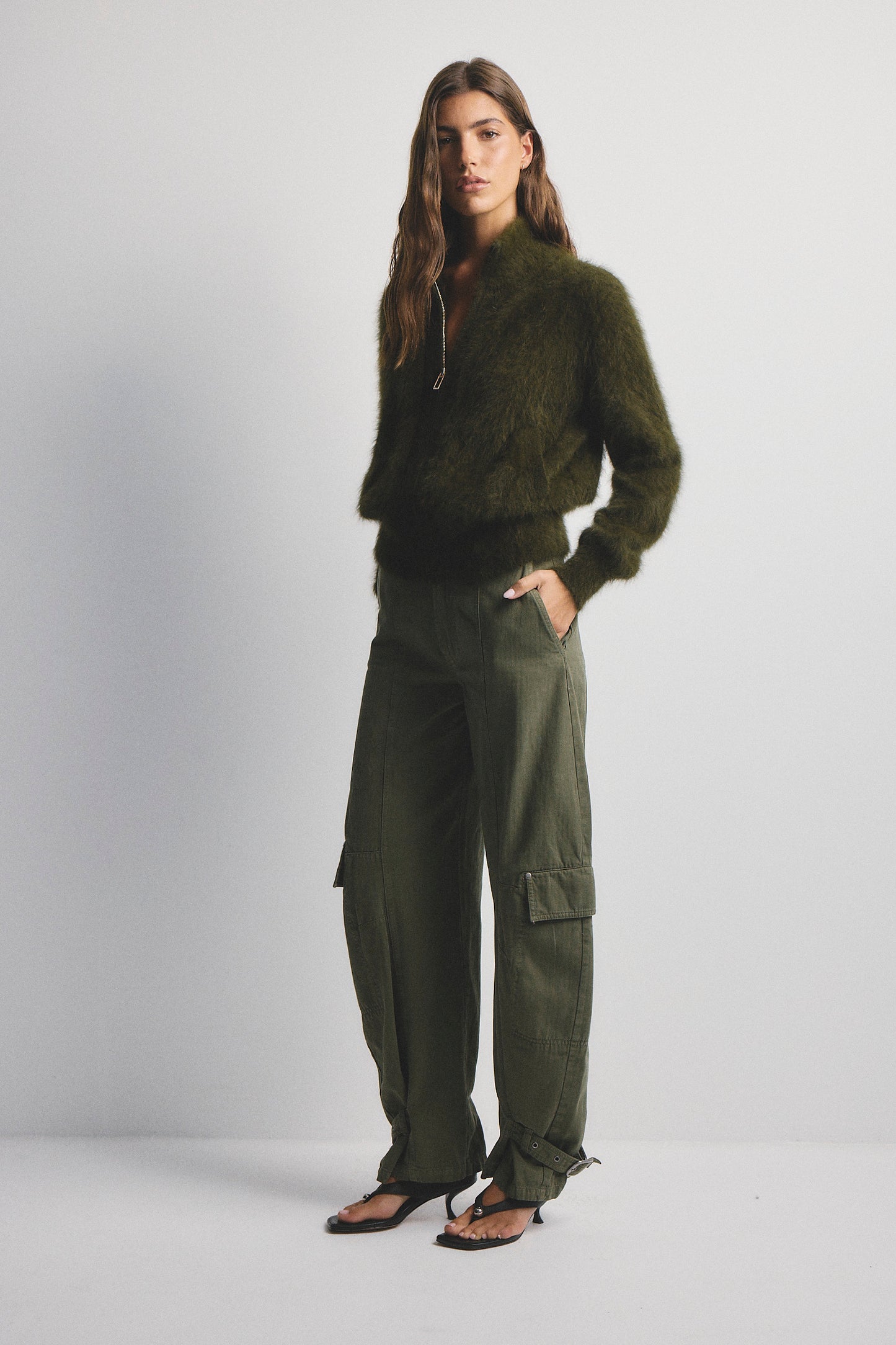 Felix Zip Cardigan - Moss