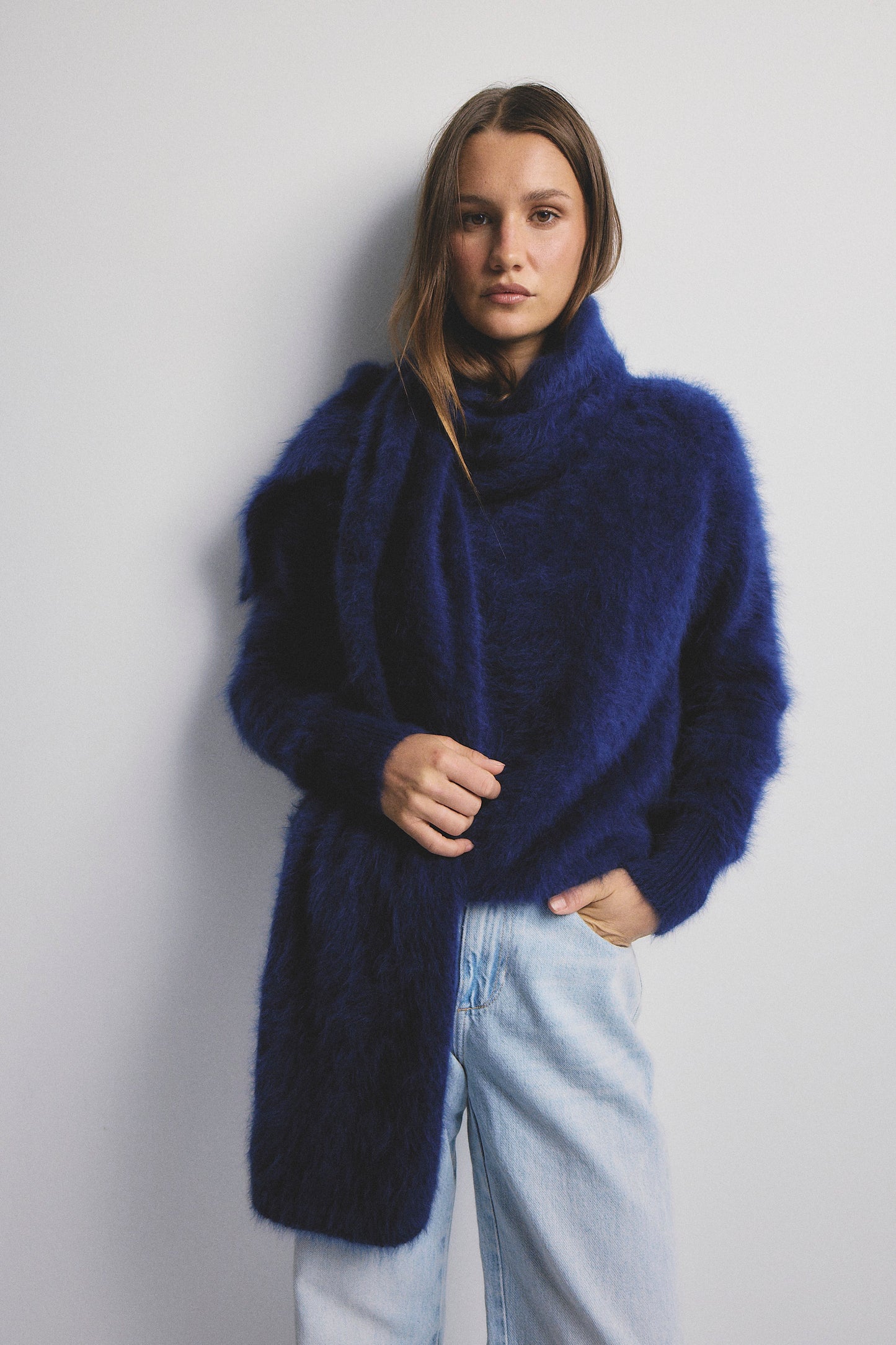 Adele Crew Neck Knit - Navy
