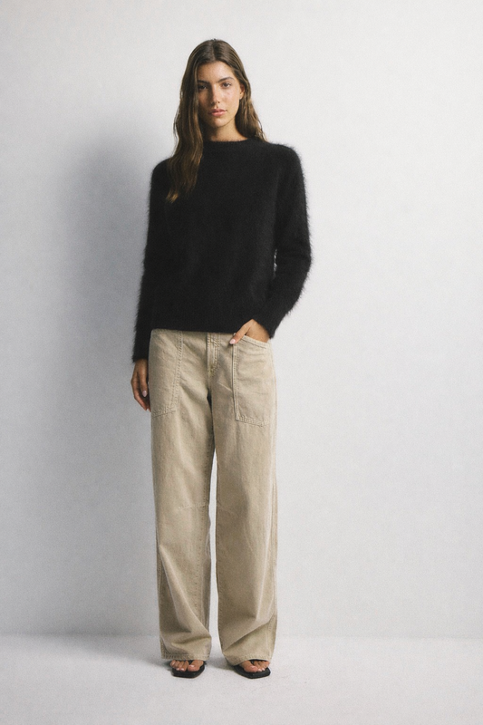 Adele Crew Neck Knit - Black