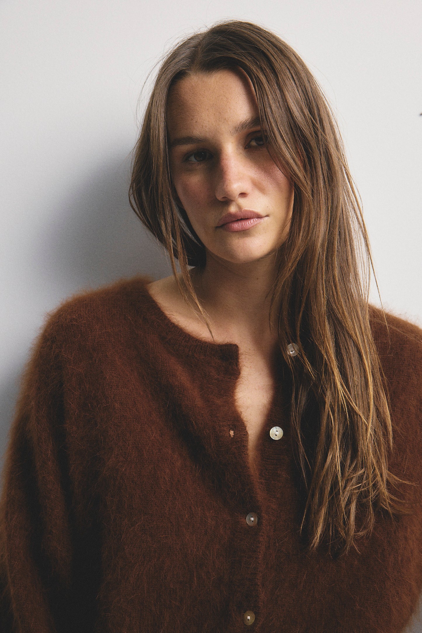Frankie Crew Cardigan - Chocolate